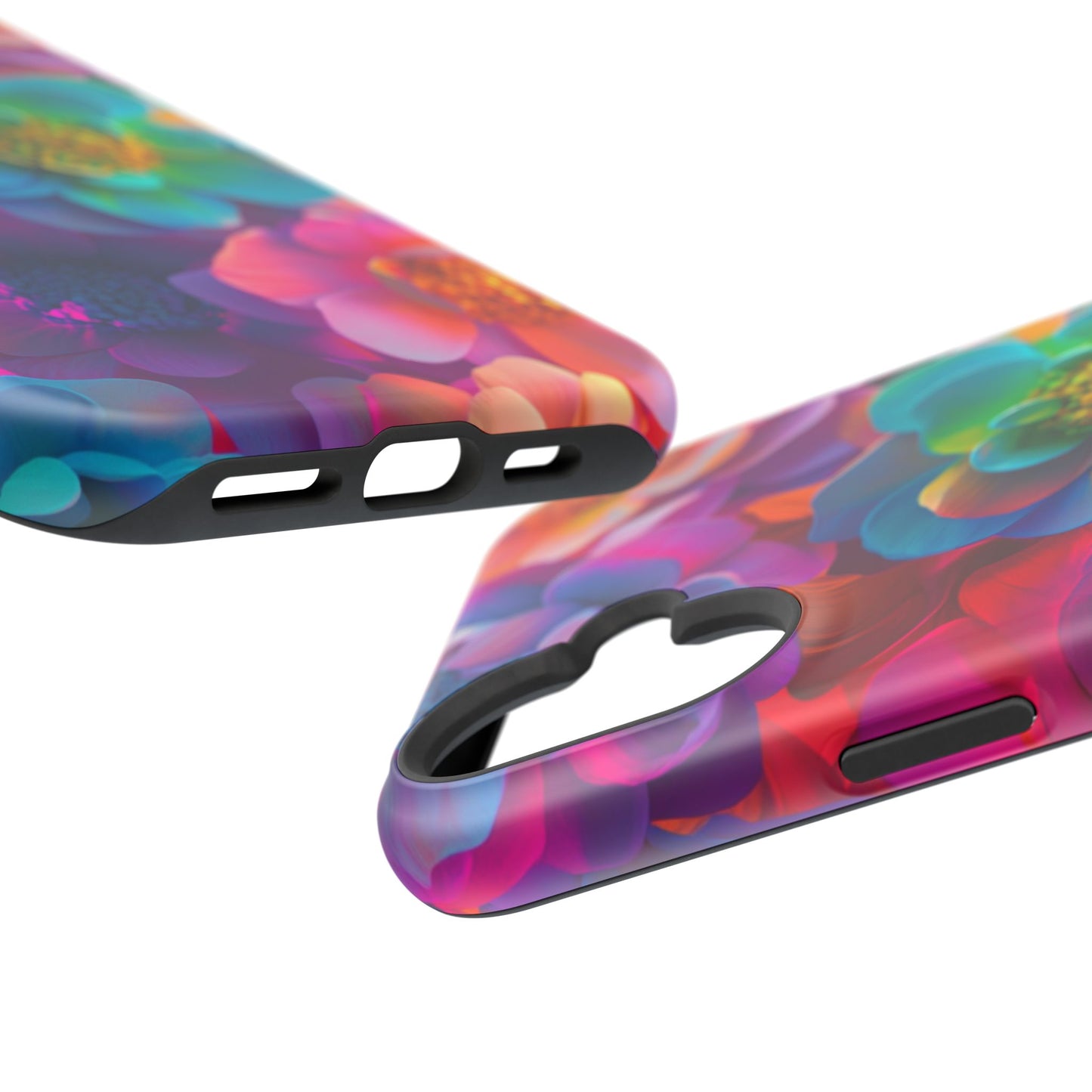 🌺 Vibrant Bloom Phone Case with 3D Neon Florals 🌺