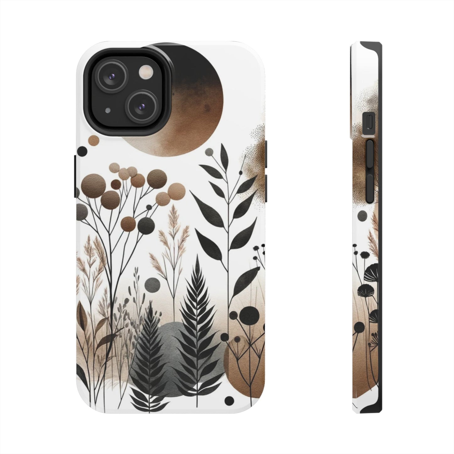 Nature-Inspired iPhone Case 🌿 | Minimalist Watercolor Design, Shockproof Protection for iPhone 16 to 12 Pro Max 📱