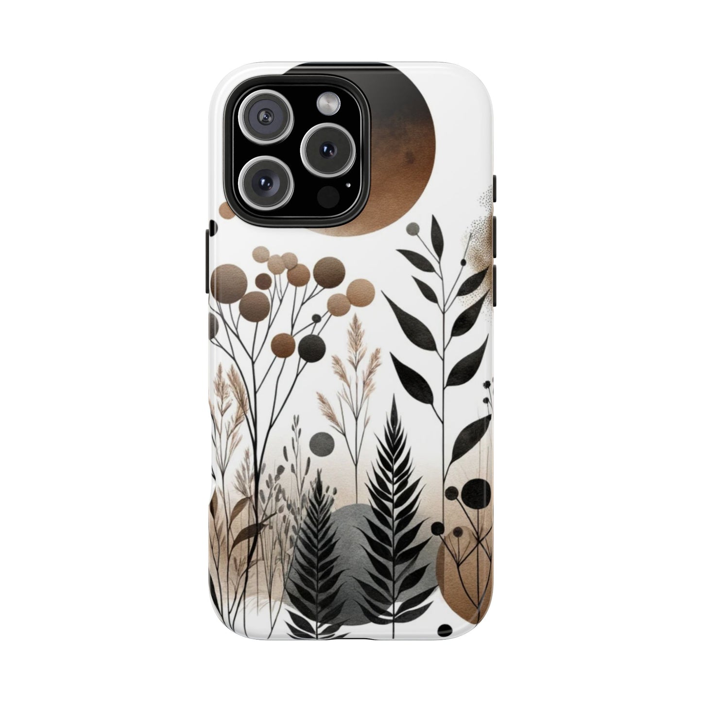 Nature-Inspired iPhone Case 🌿 | Minimalist Watercolor Design, Shockproof Protection for iPhone 16 to 12 Pro Max 📱