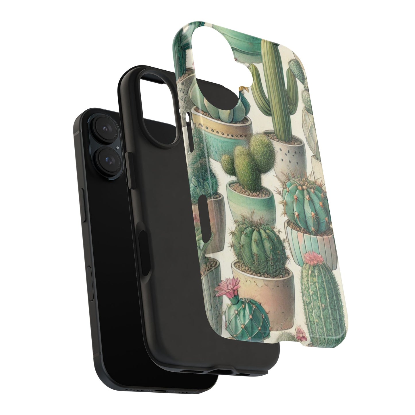 Cactus iPhone Case 🌵 Stylish Glossy Finish, Shockproof Protection for iPhone 16 to 12 Pro Max 📱