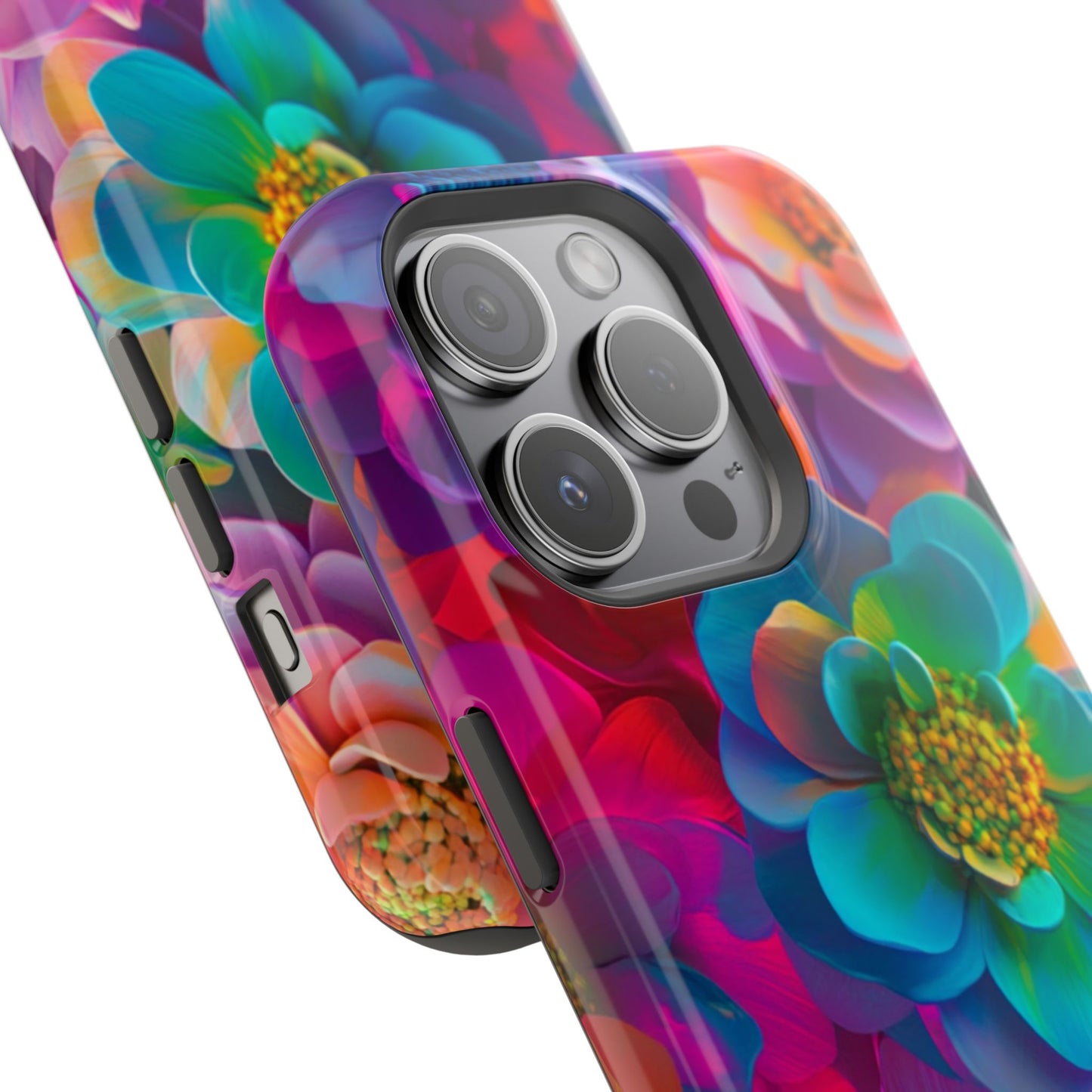 🌺 Vibrant Bloom Phone Case with 3D Neon Florals 🌺