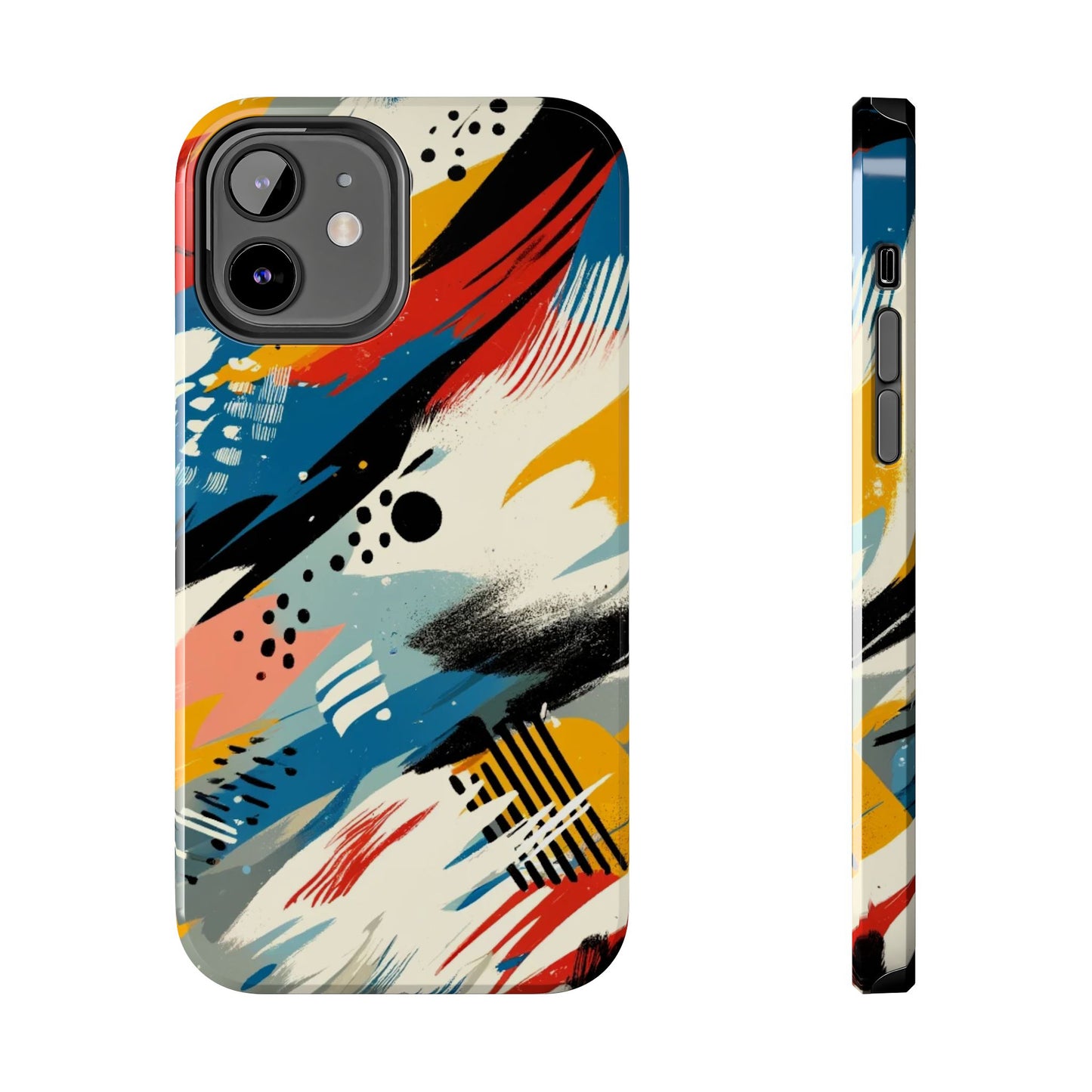 🎨 Vibrant Abstract Brushstroke Phone Case | Bold & Durable iPhone Cover 📱