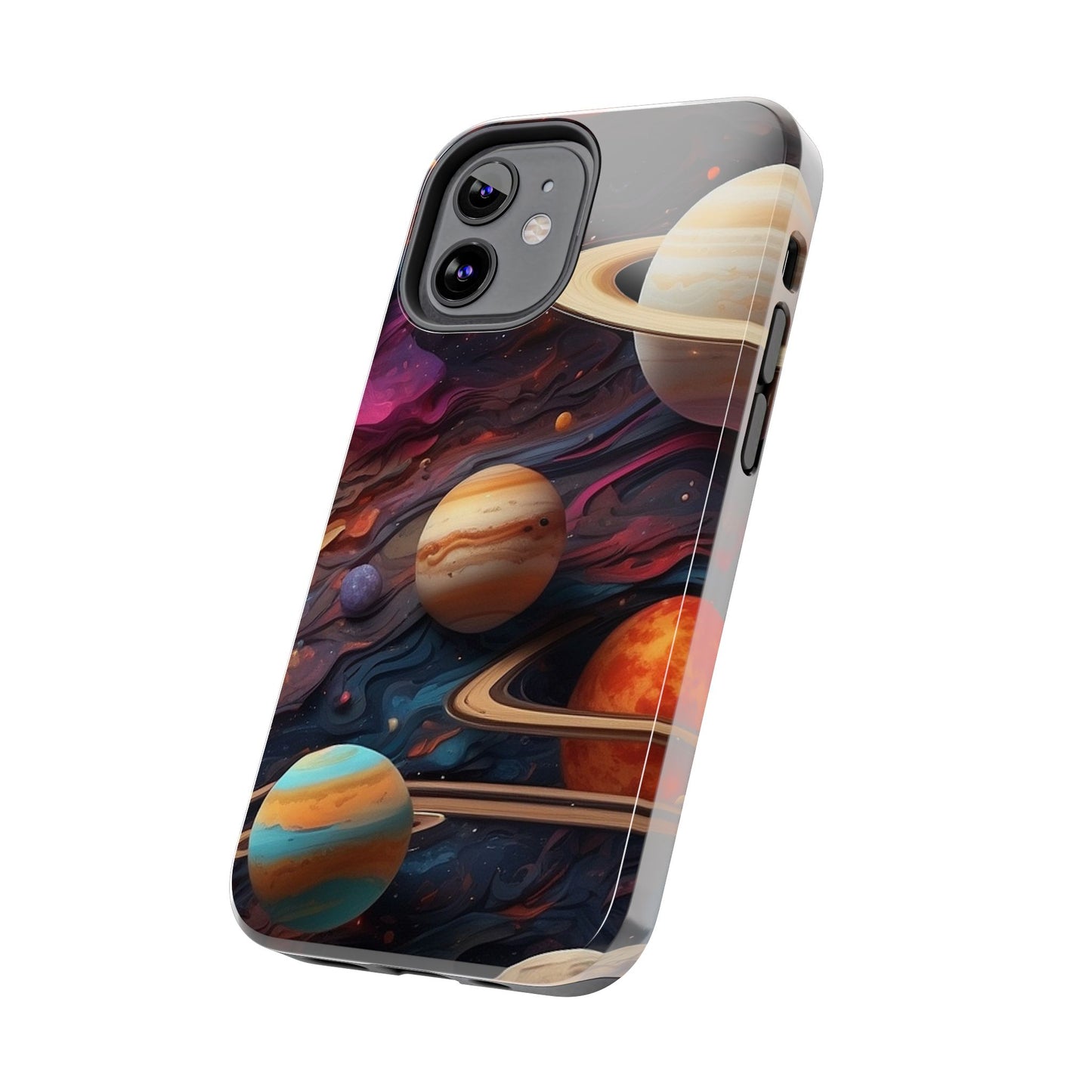 Galaxy Planet iPhone Case 🌌 | Cosmic Design, Shockproof Protection for iPhone 16 to 12 Pro Max