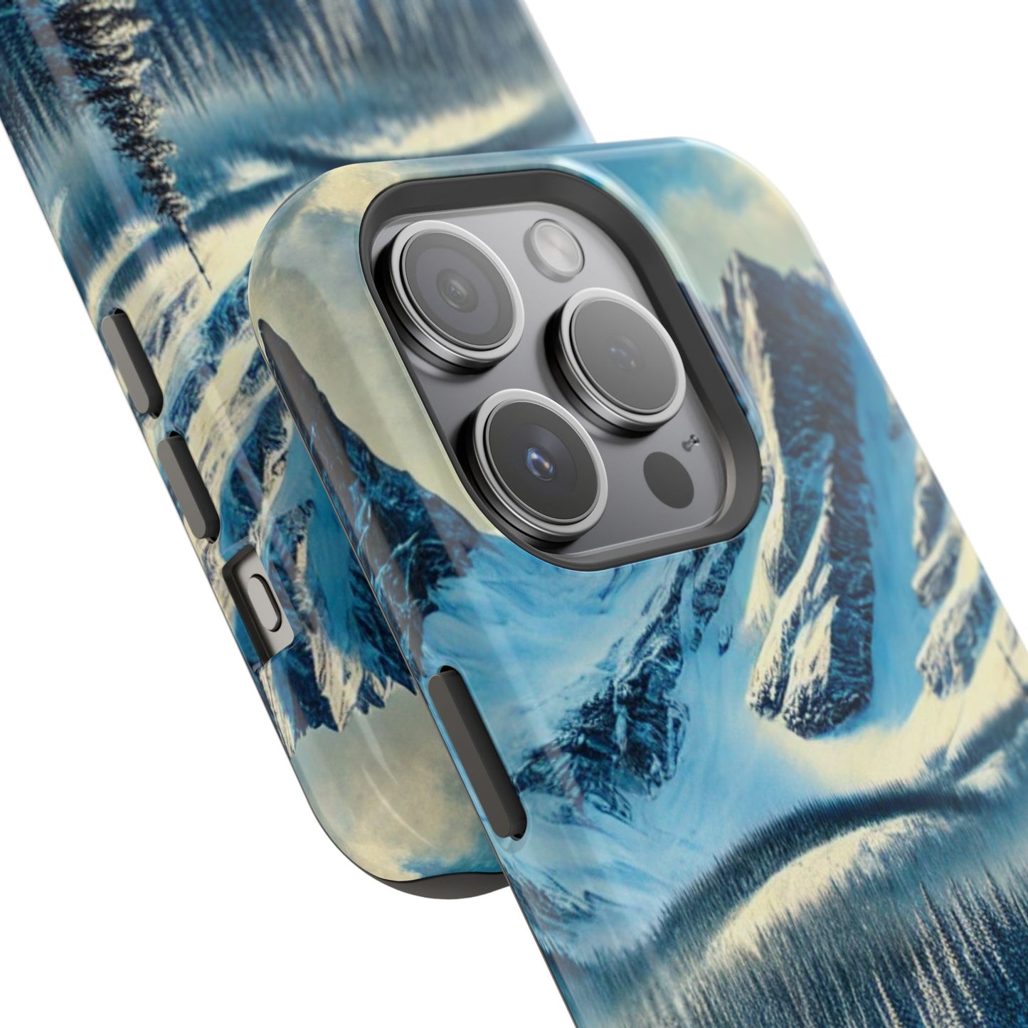 📱 Snowy Mountain Landscape Phone Case – MagSafe® Compatible 🌨️❄️