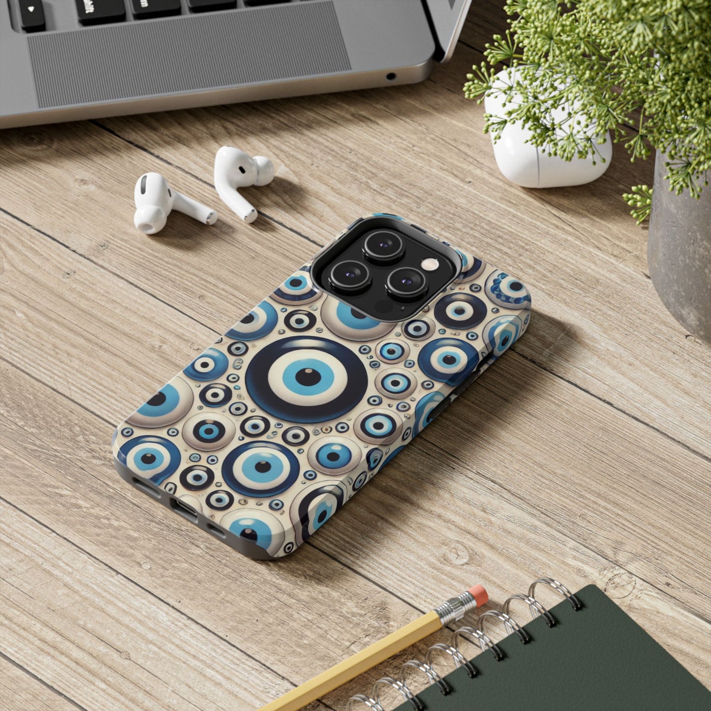 Evil Eye iPhone Case 🧿 | Protective and Stylish Design, Shockproof for iPhone 16 to 12 Pro Max 📱