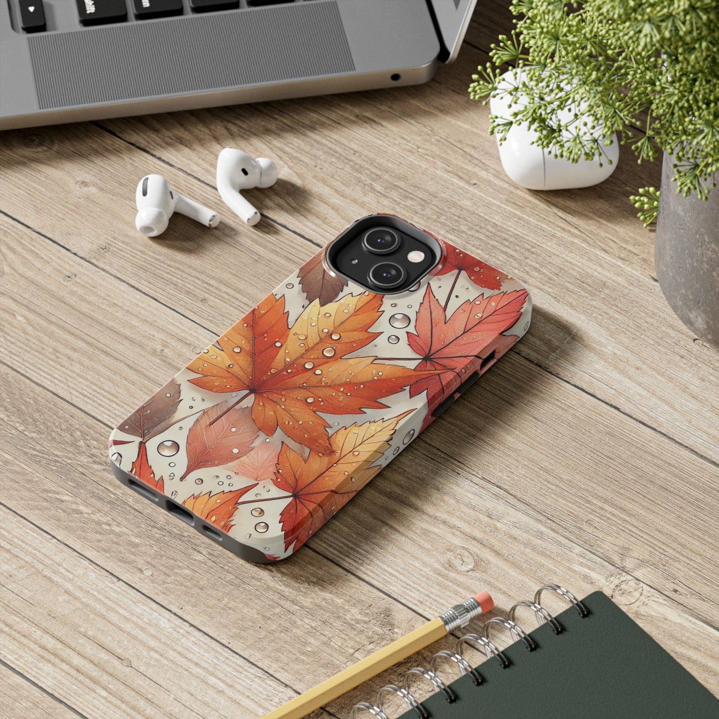 Autumn Leaves iPhone Case 🍁 | Fall-Inspired Design, Shockproof Protection for iPhone 16 to 12 Pro Max 📱