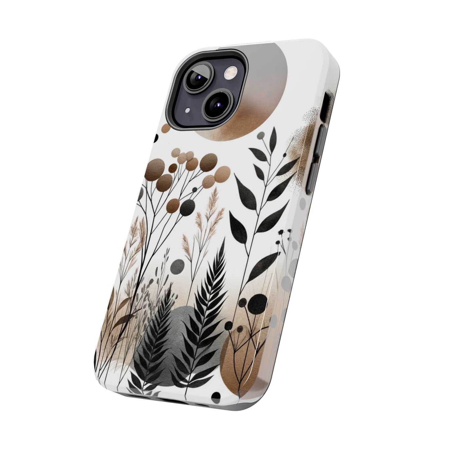 Nature-Inspired iPhone Case 🌿 | Minimalist Watercolor Design, Shockproof Protection for iPhone 16 to 12 Pro Max 📱