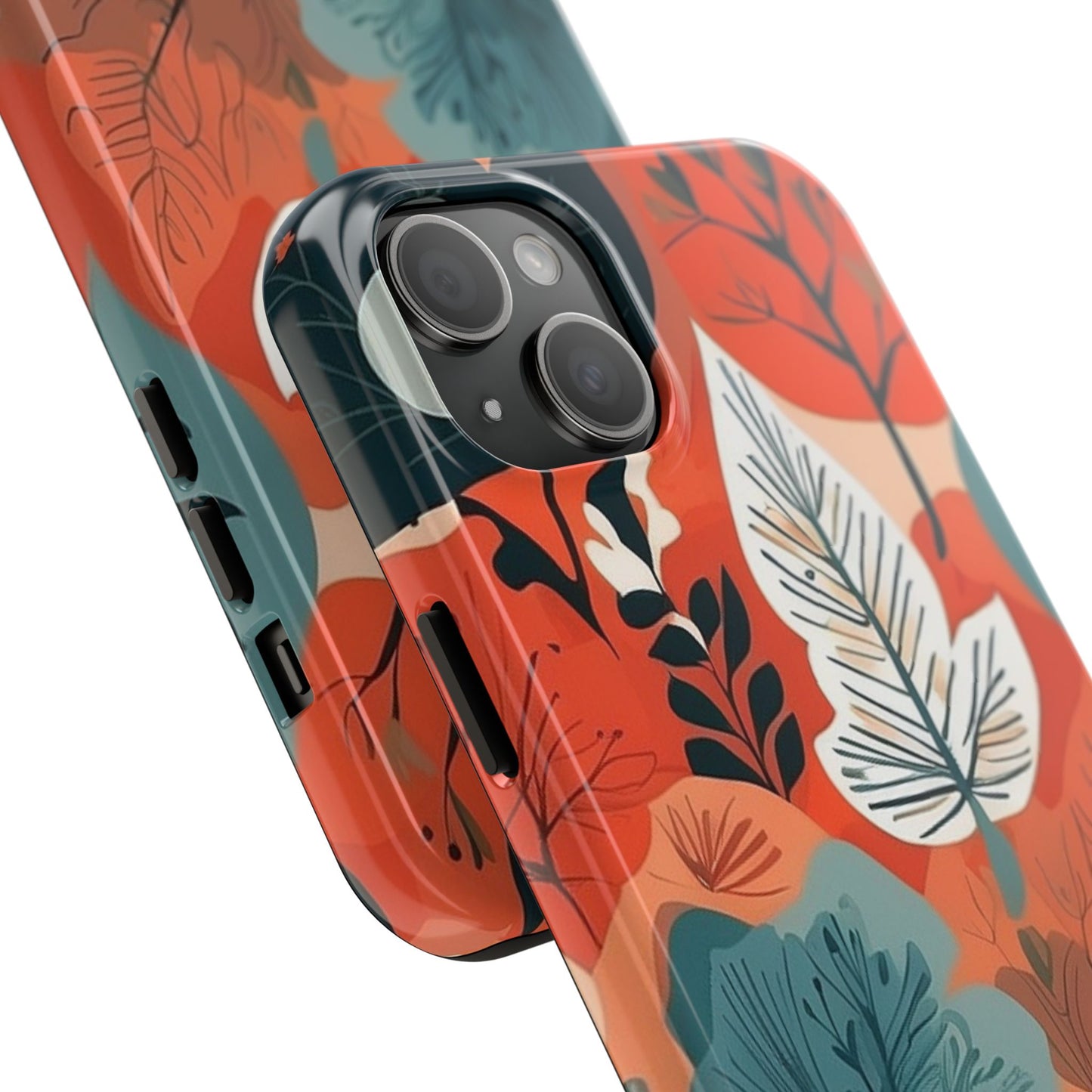 Autumn Leaf iPhone Case 🍁 | Warm Botanical Design, Shockproof Protection for iPhone 16 to 12 Pro Max 📱