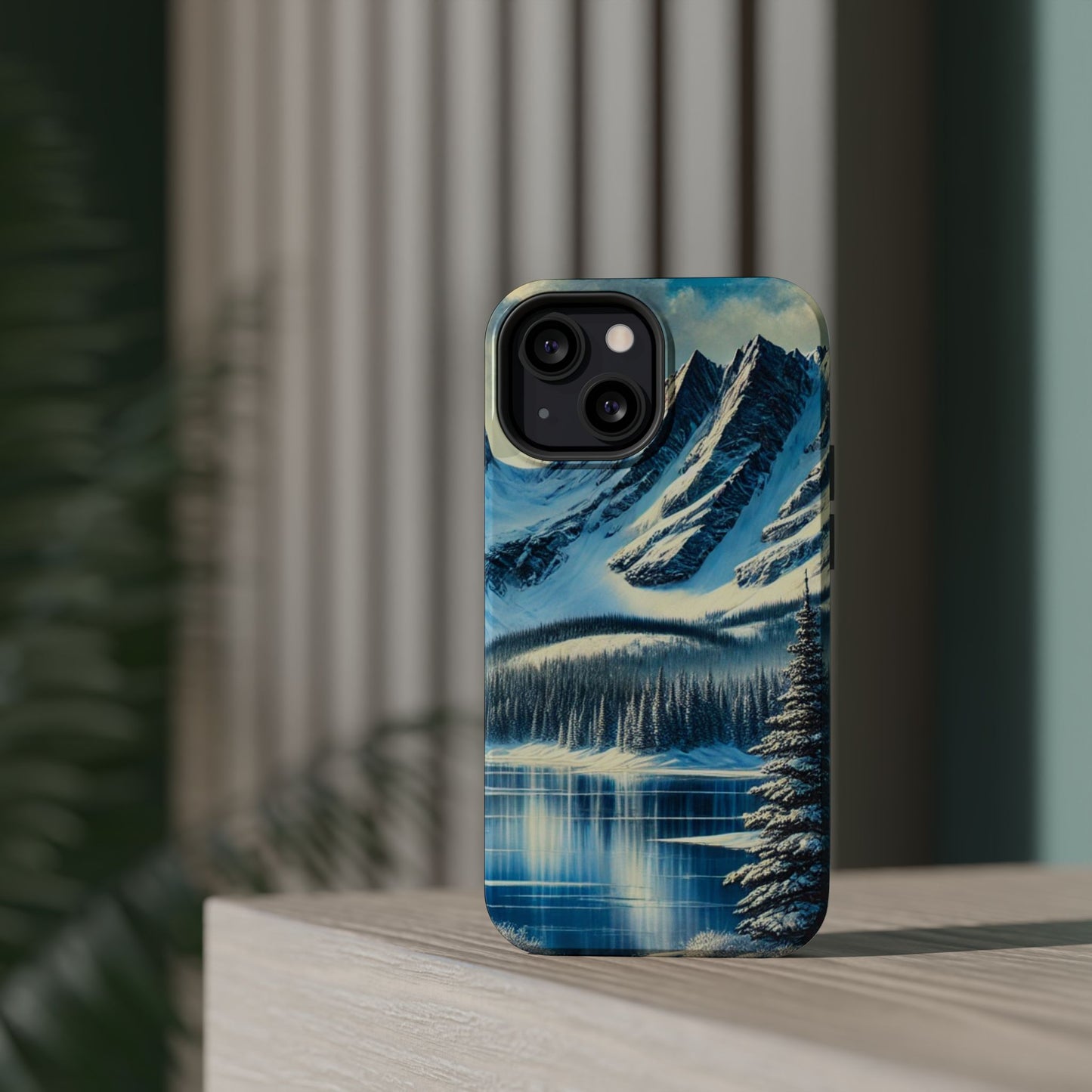 📱 Snowy Mountain Landscape Phone Case – MagSafe® Compatible 🌨️❄️