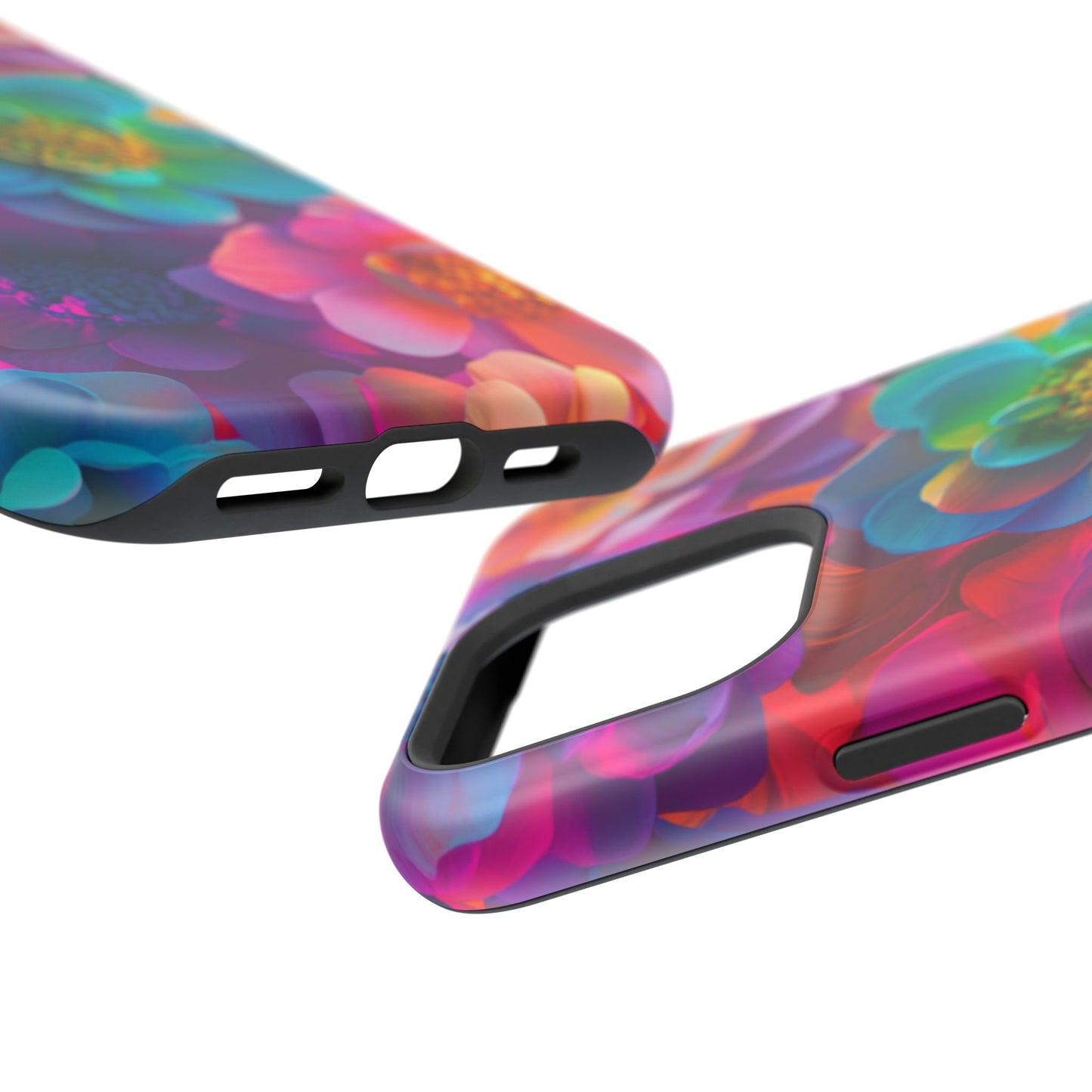 🌺 Vibrant Bloom Phone Case with 3D Neon Florals 🌺