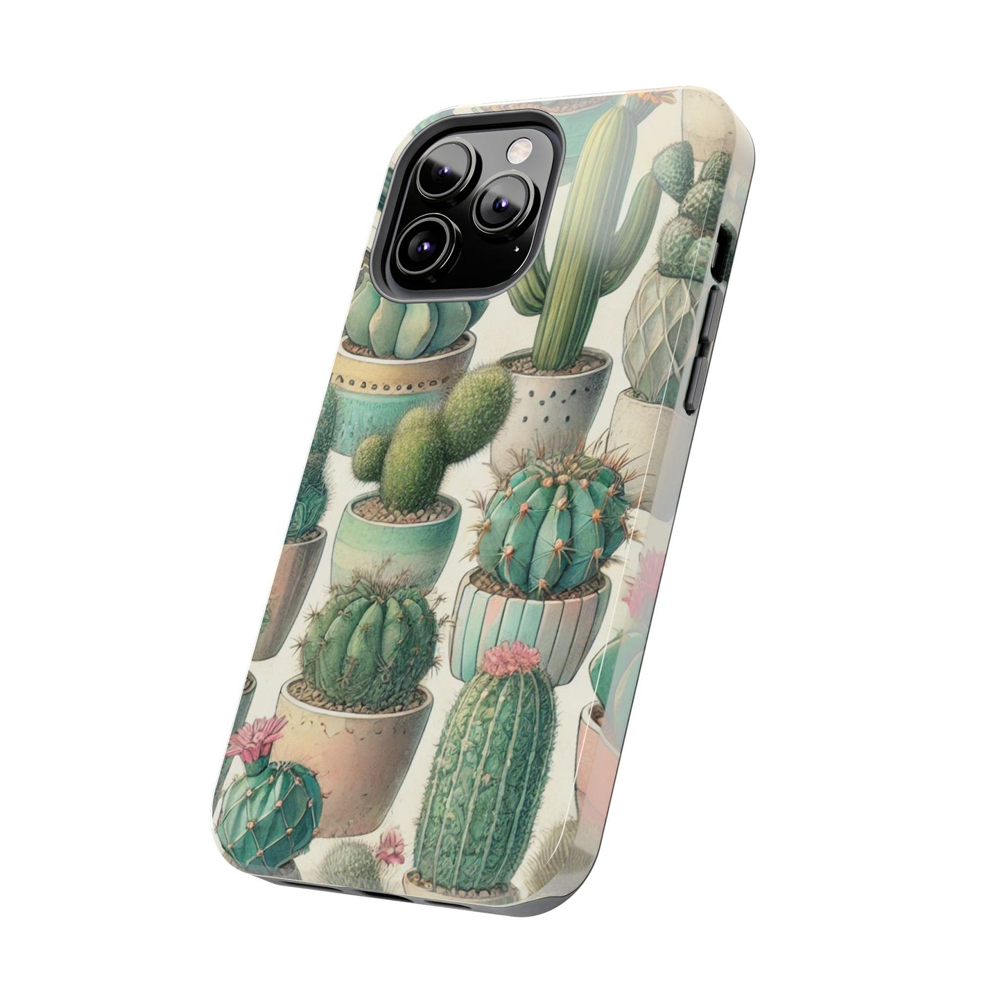 Cactus iPhone Case 🌵 Stylish Glossy Finish, Shockproof Protection for iPhone 16 to 12 Pro Max 📱