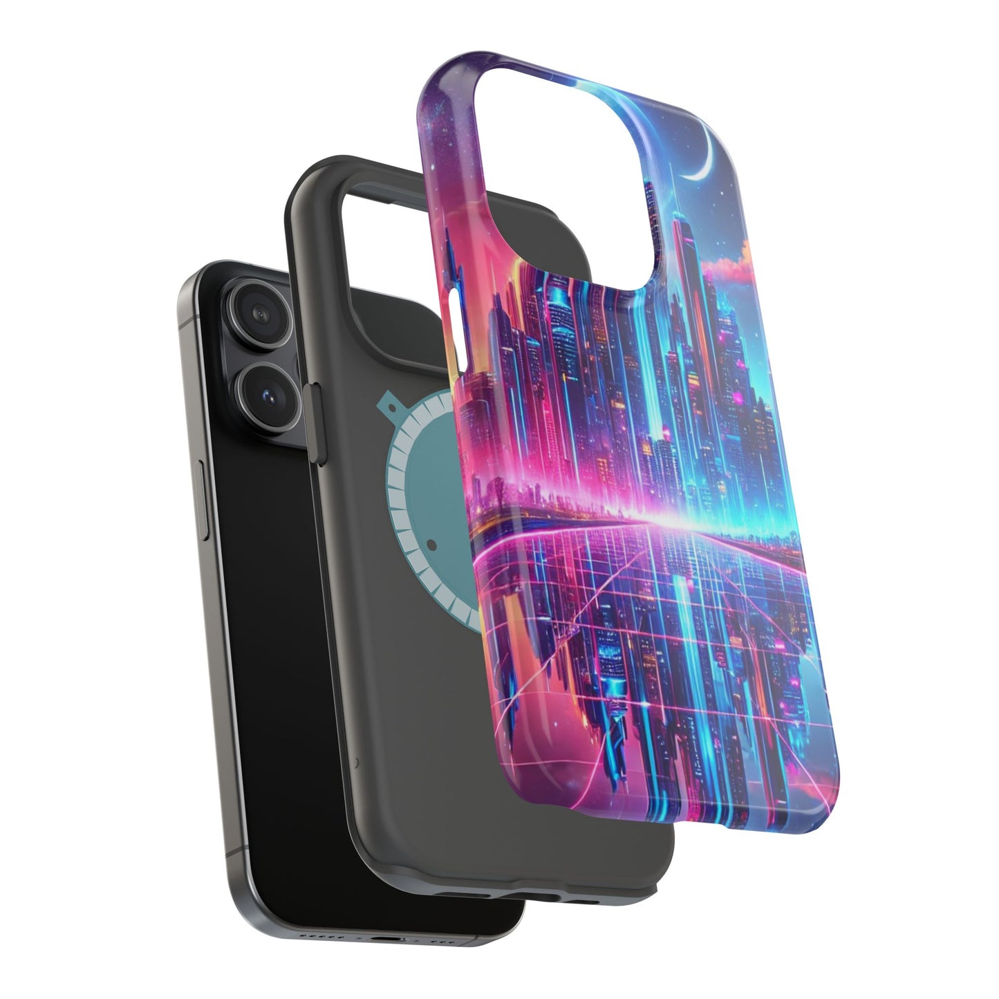 🔥 Neon Cyberpunk Phone Case 🌌 | MagSafe® Ready 📱 iPhone 16 to 13!