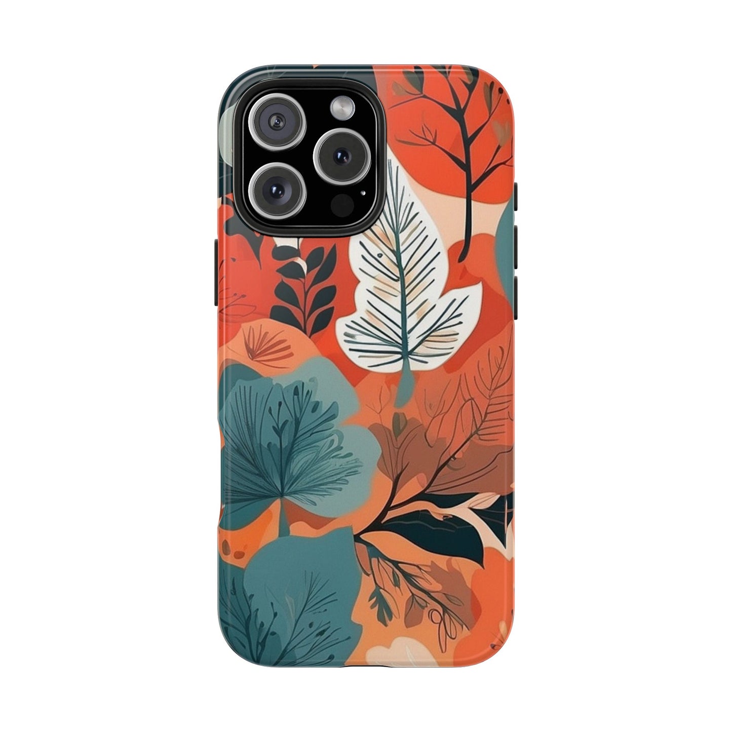 Autumn Leaf iPhone Case 🍁 | Warm Botanical Design, Shockproof Protection for iPhone 16 to 12 Pro Max 📱