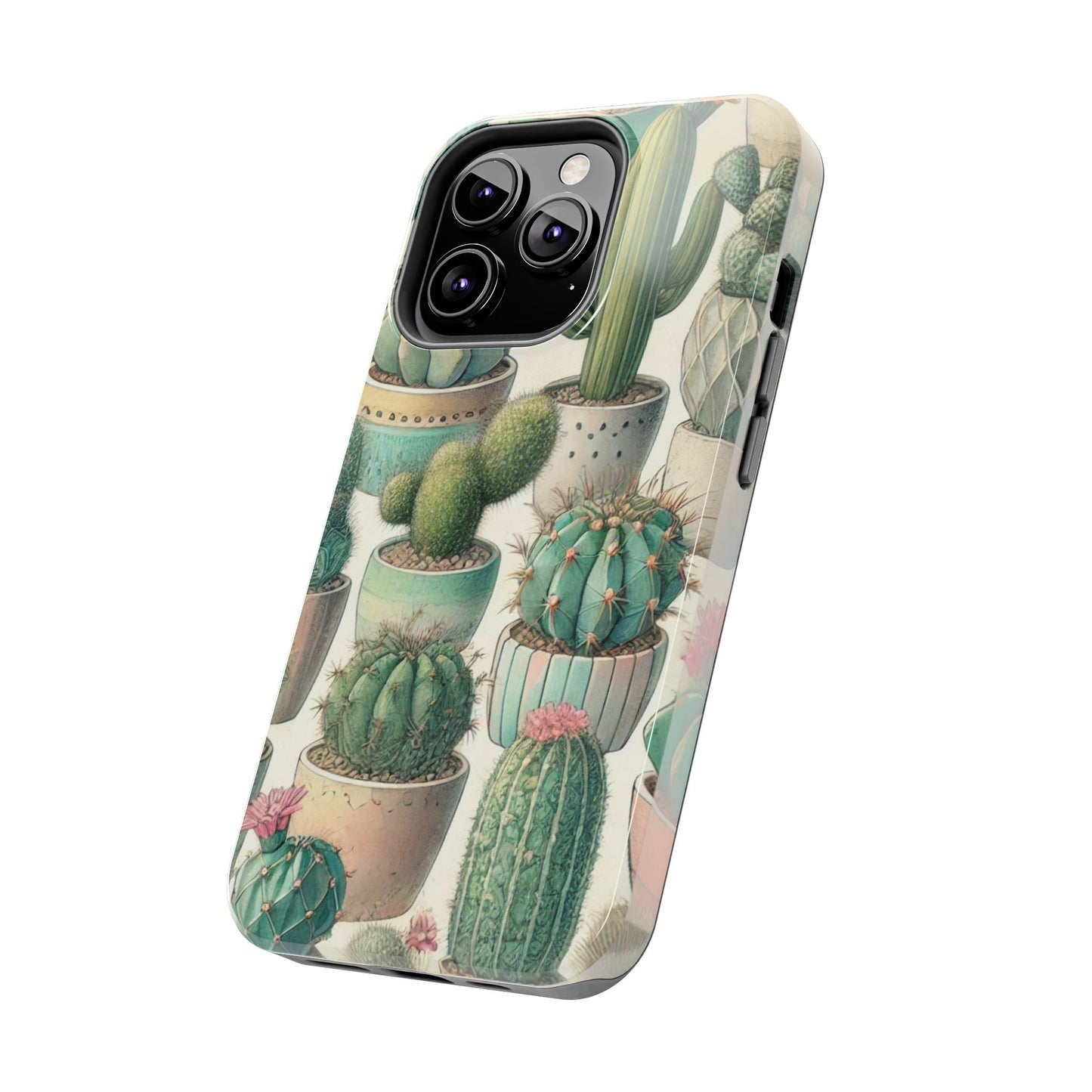 Cactus iPhone Case 🌵 Stylish Glossy Finish, Shockproof Protection for iPhone 16 to 12 Pro Max 📱