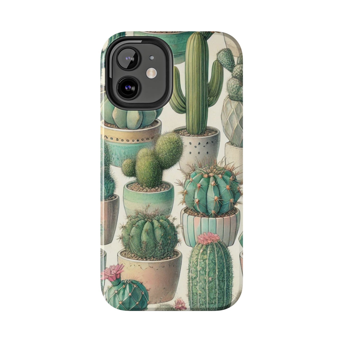 Cactus iPhone Case 🌵 Stylish Glossy Finish, Shockproof Protection for iPhone 16 to 12 Pro Max 📱