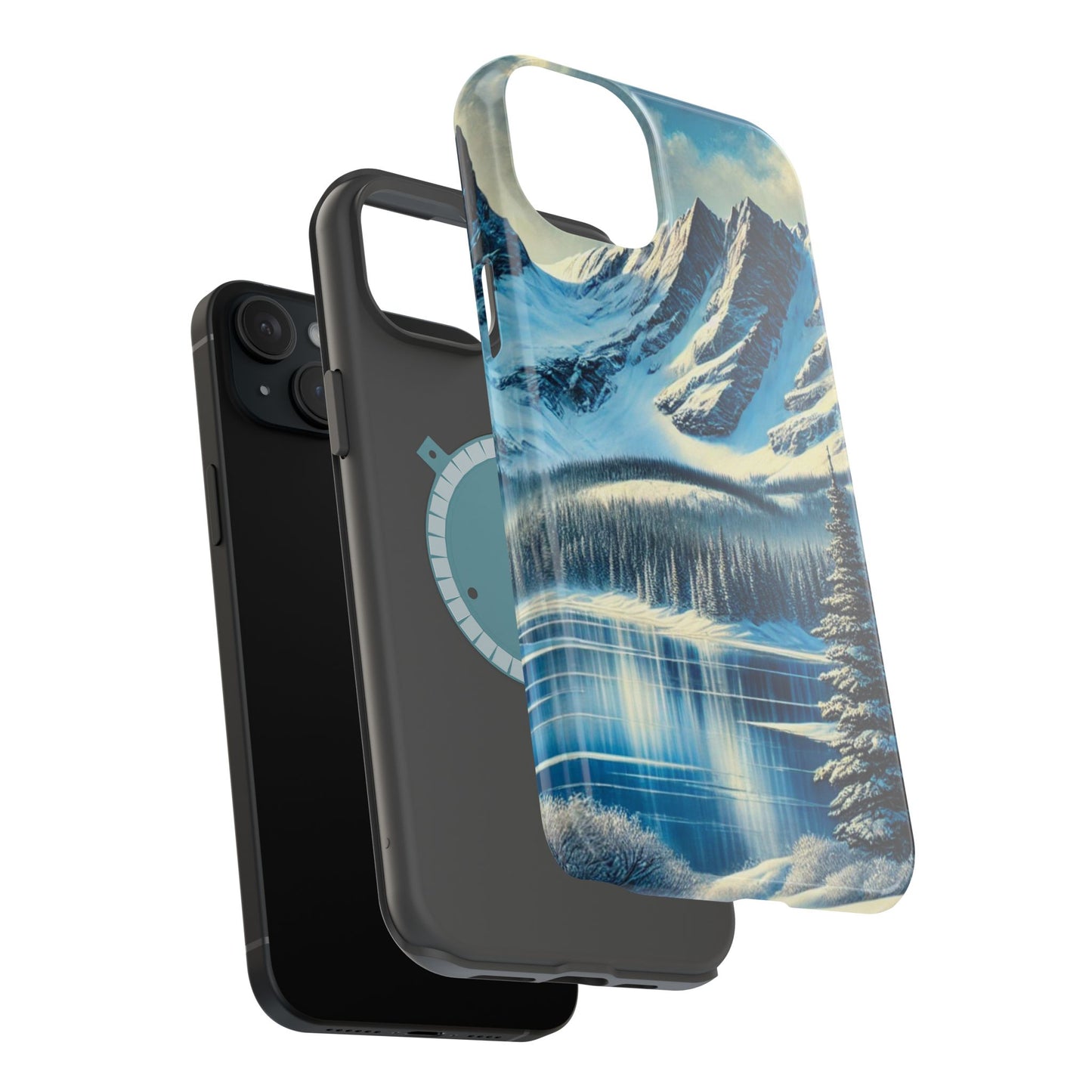 📱 Snowy Mountain Landscape Phone Case – MagSafe® Compatible 🌨️❄️