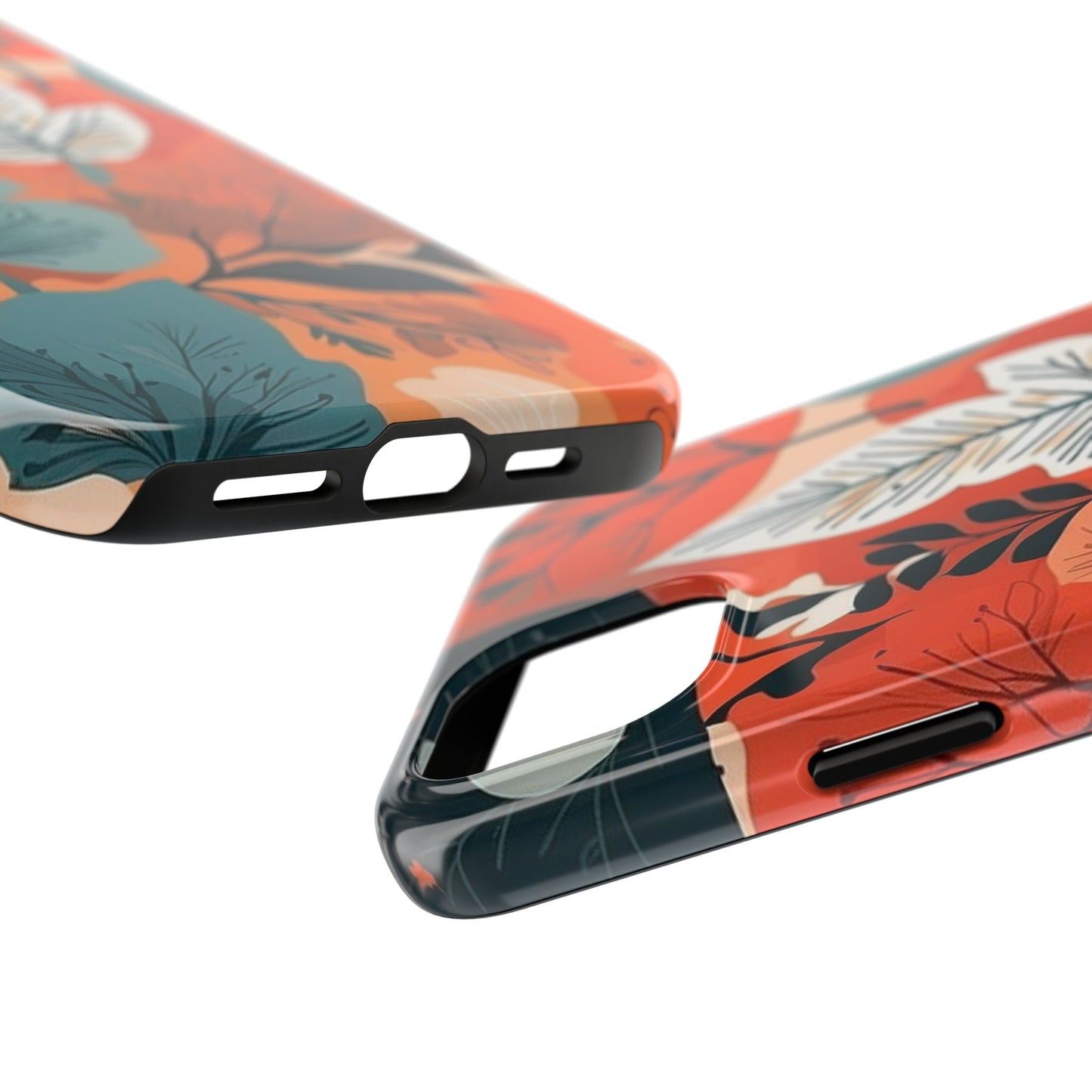 Autumn Leaf iPhone Case 🍁 | Warm Botanical Design, Shockproof Protection for iPhone 16 to 12 Pro Max 📱