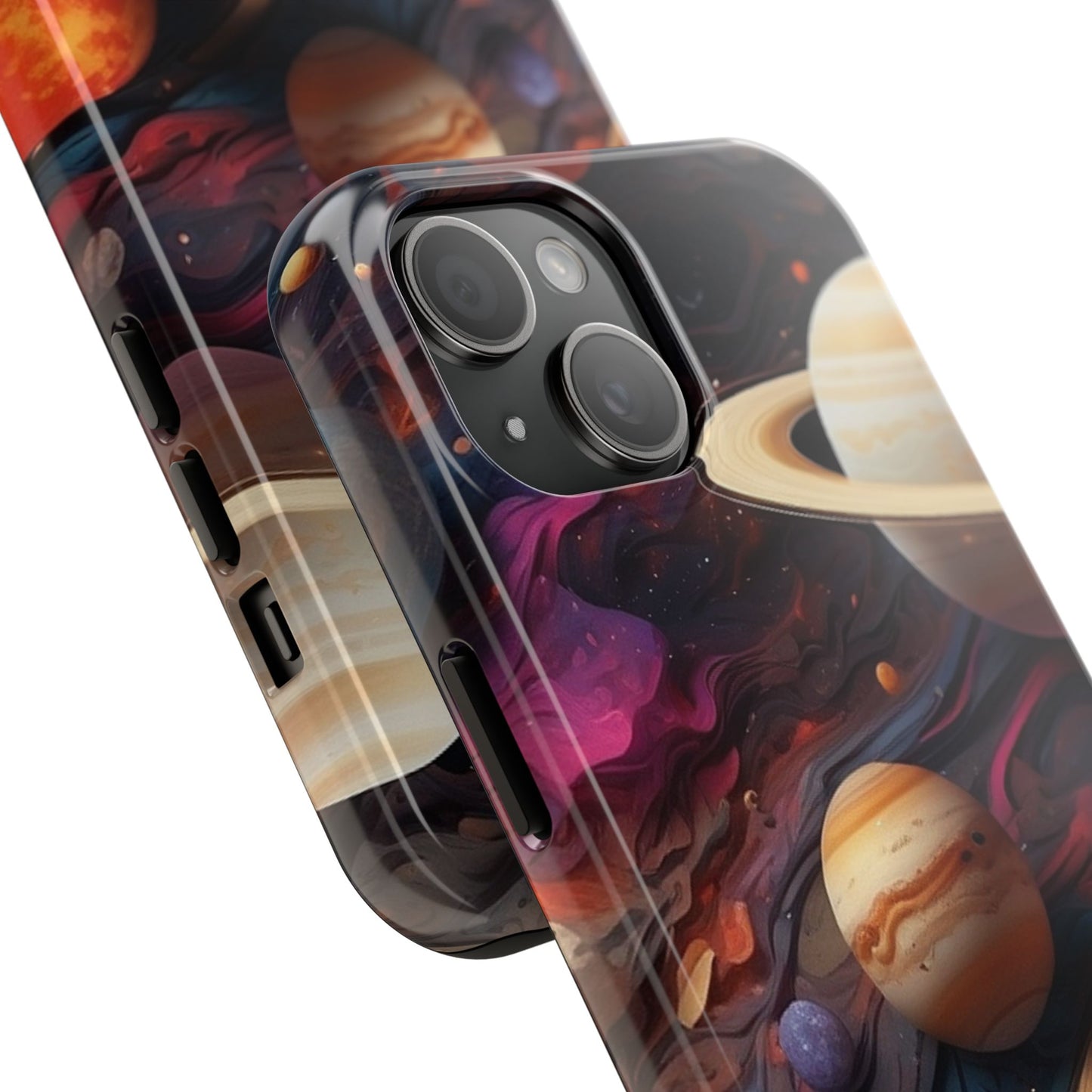 Galaxy Planet iPhone Case 🌌 | Cosmic Design, Shockproof Protection for iPhone 16 to 12 Pro Max