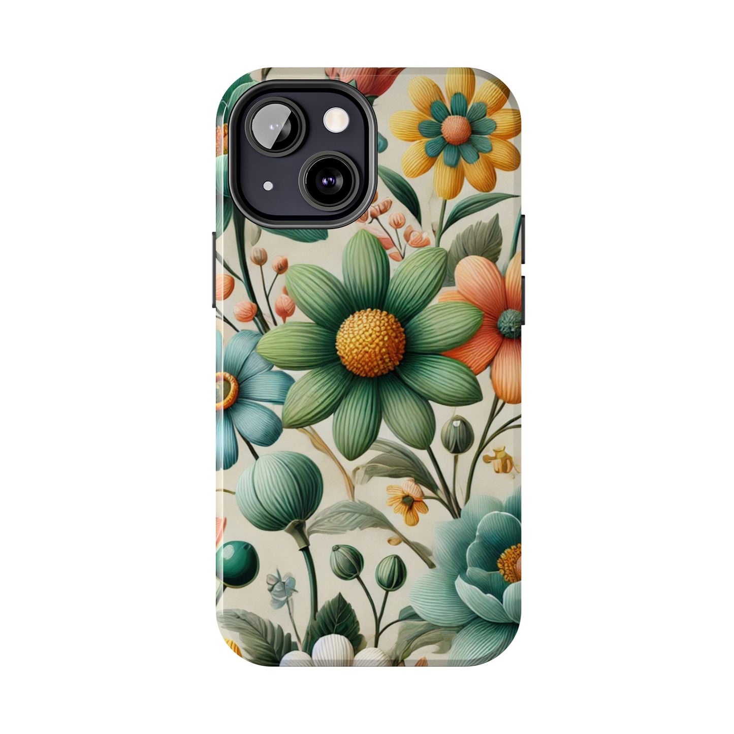 Floral iPhone Case 🌸 | Elegant Glossy Finish, Shockproof Protection for iPhone 16 to 12 Pro Max 📱