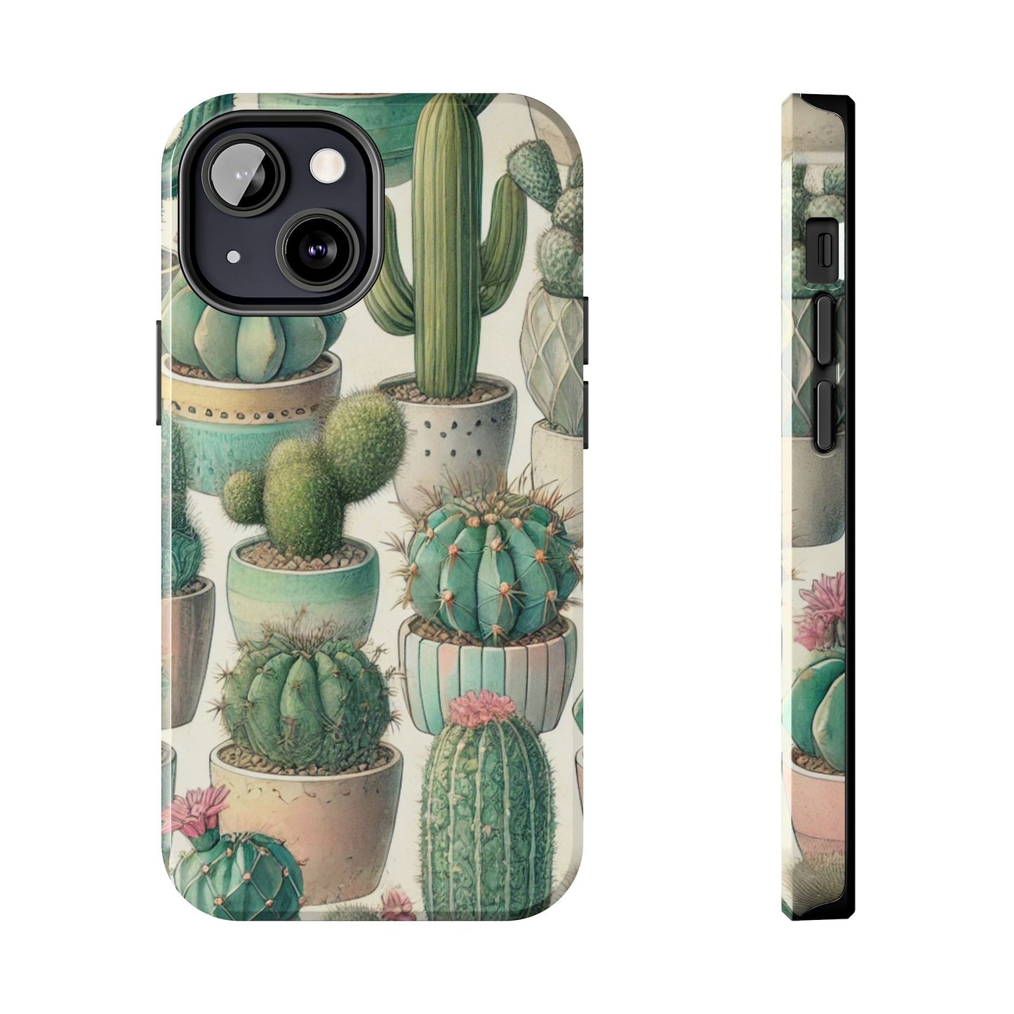 Cactus iPhone Case 🌵 Stylish Glossy Finish, Shockproof Protection for iPhone 16 to 12 Pro Max 📱