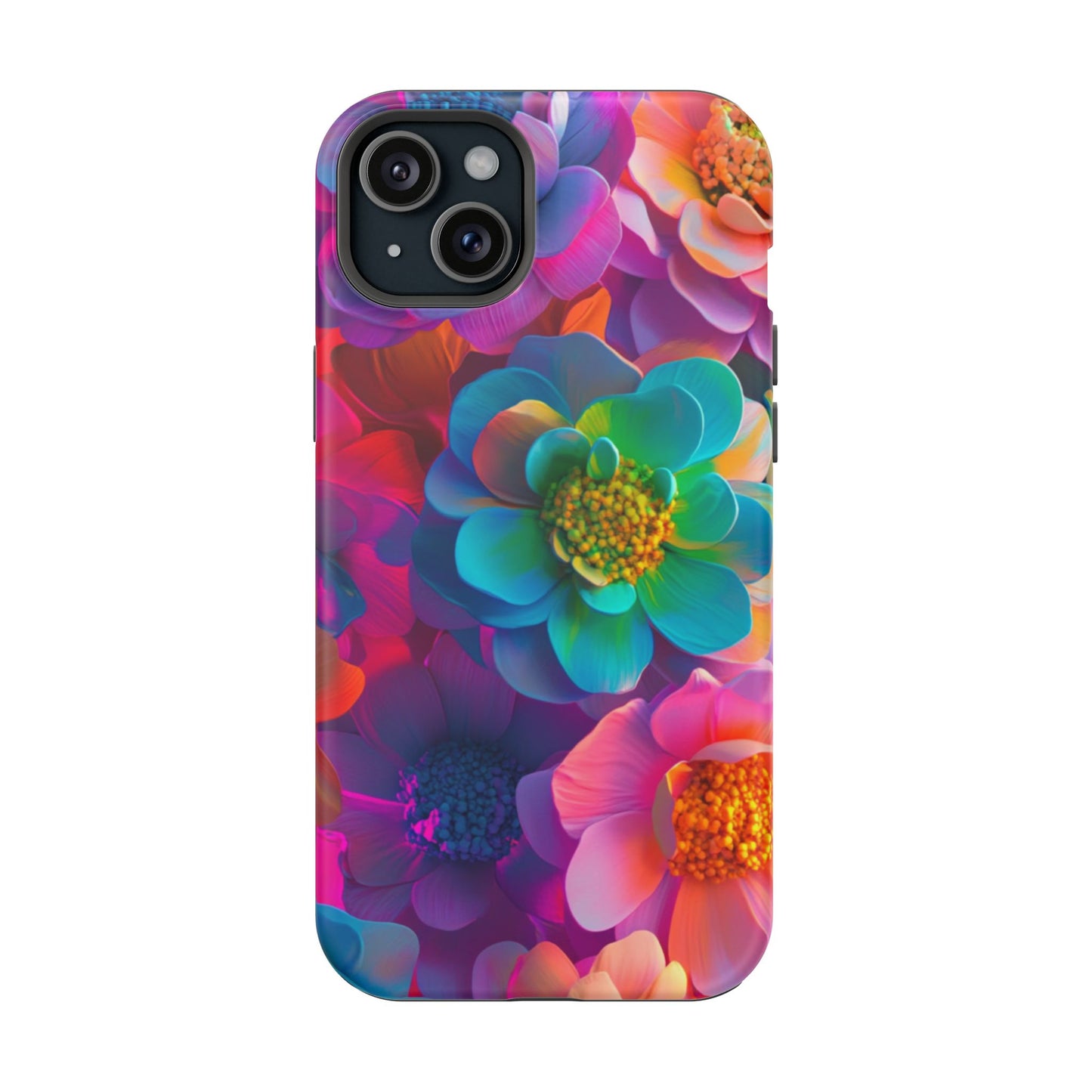 🌺 Vibrant Bloom Phone Case with 3D Neon Florals 🌺