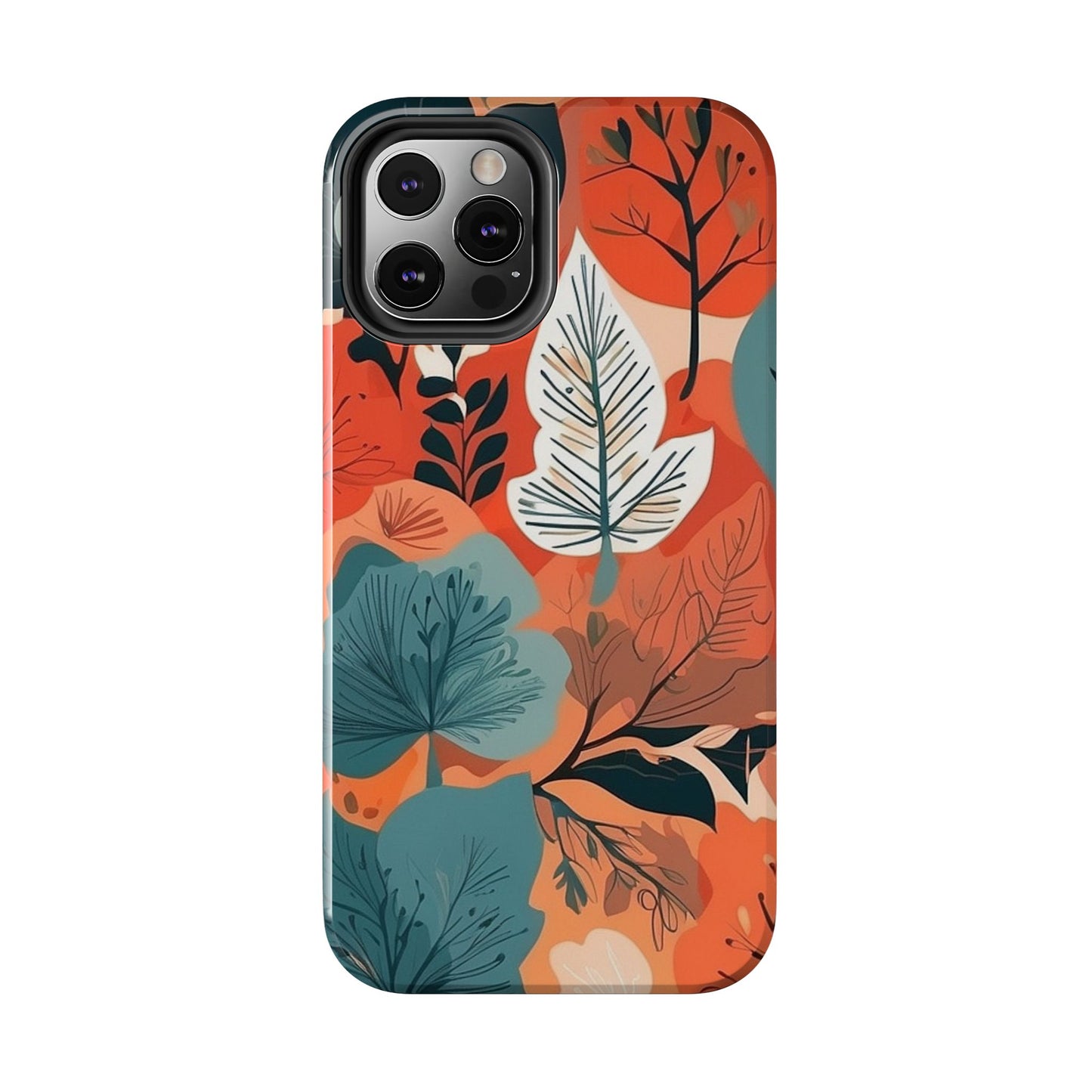 Autumn Leaf iPhone Case 🍁 | Warm Botanical Design, Shockproof Protection for iPhone 16 to 12 Pro Max 📱