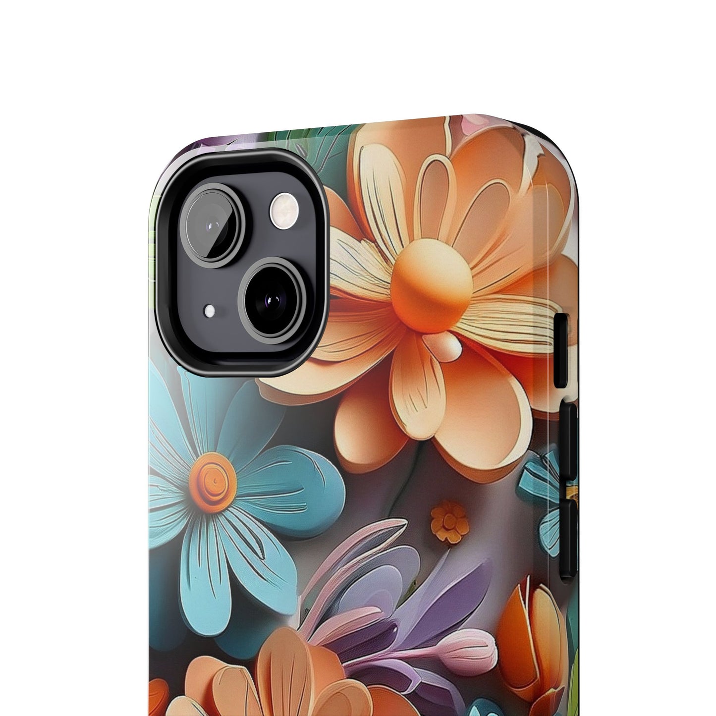 3D Floral iPhone Case 🌸 | Vibrant Layered Design, Shockproof Protection for iPhone 16 to 12 Pro Max