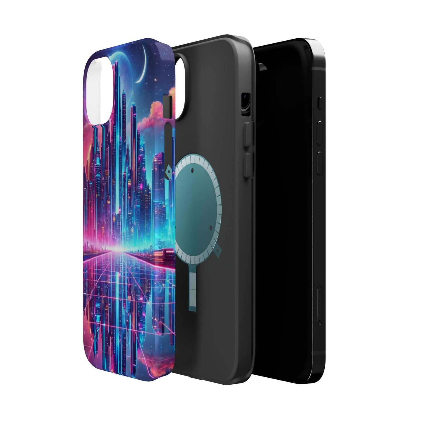 🔥 Neon Cyberpunk Phone Case 🌌 | MagSafe® Ready 📱 iPhone 16 to 13!