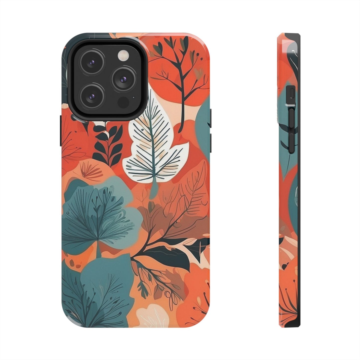 Autumn Leaf iPhone Case 🍁 | Warm Botanical Design, Shockproof Protection for iPhone 16 to 12 Pro Max 📱