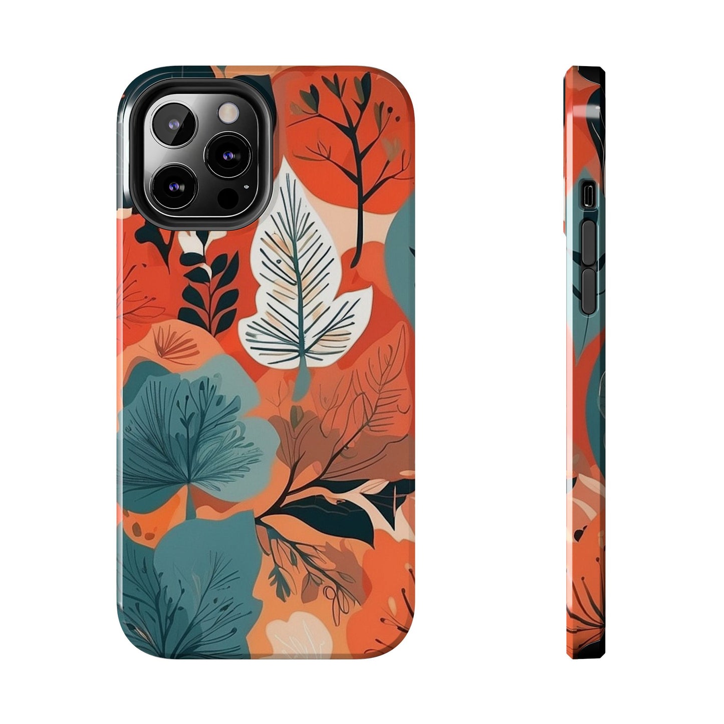 Autumn Leaf iPhone Case 🍁 | Warm Botanical Design, Shockproof Protection for iPhone 16 to 12 Pro Max 📱