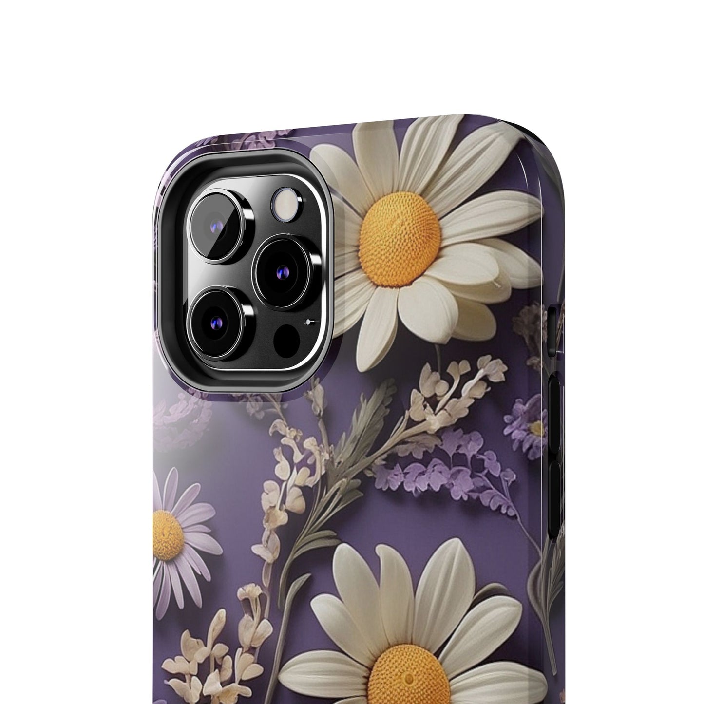 Lavender Daisy iPhone Case 🌼 | Elegant Floral Design, Shockproof Protection for iPhone 16 to 12 Pro Max 📱