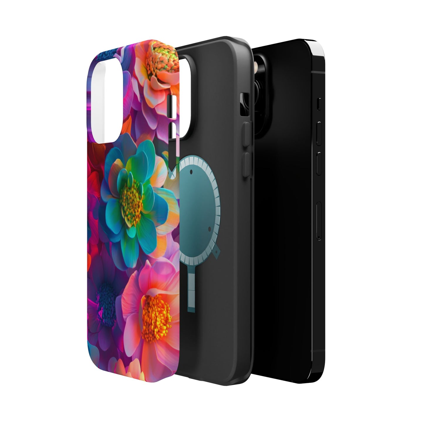 🌺 Vibrant Bloom Phone Case with 3D Neon Florals 🌺