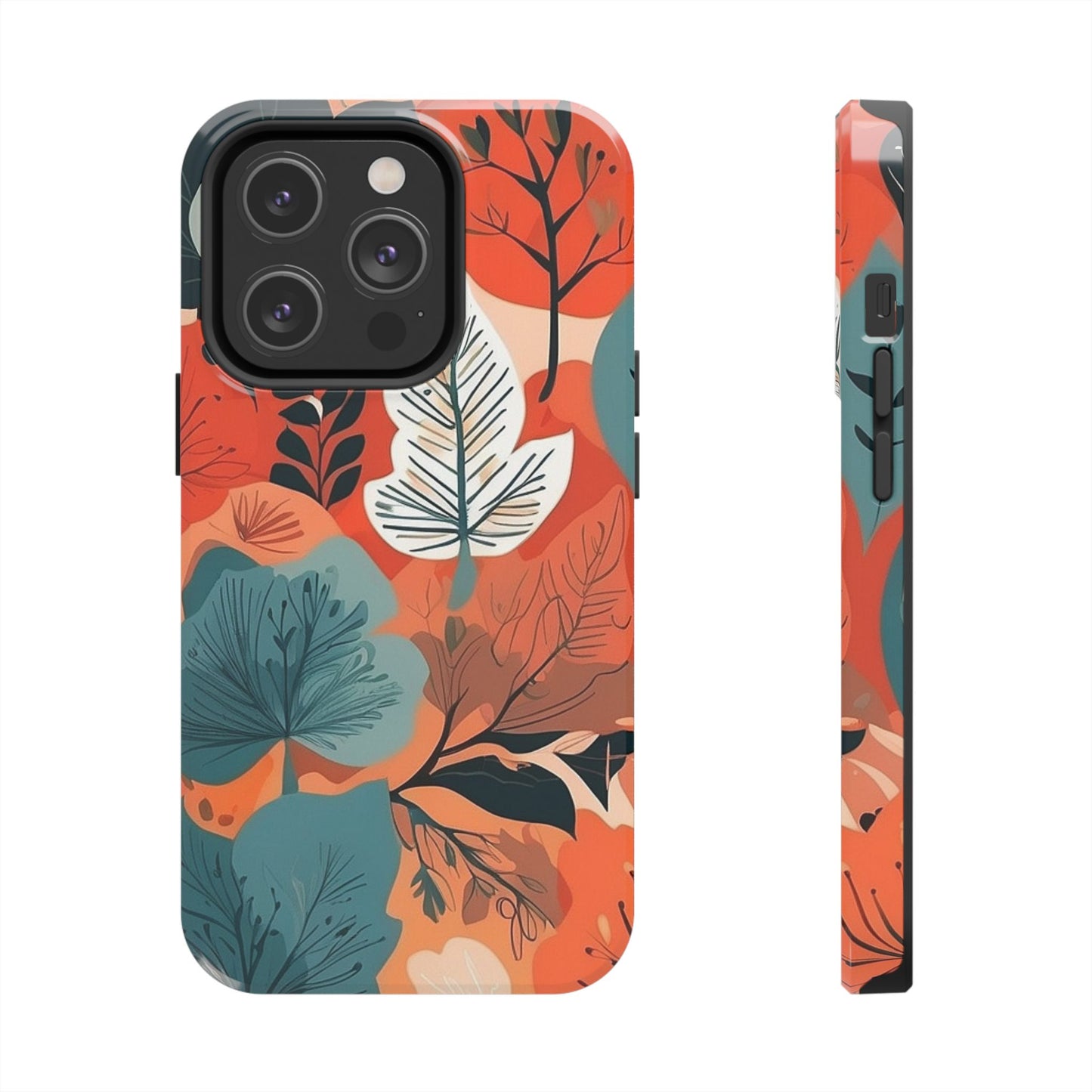 Autumn Leaf iPhone Case 🍁 | Warm Botanical Design, Shockproof Protection for iPhone 16 to 12 Pro Max 📱