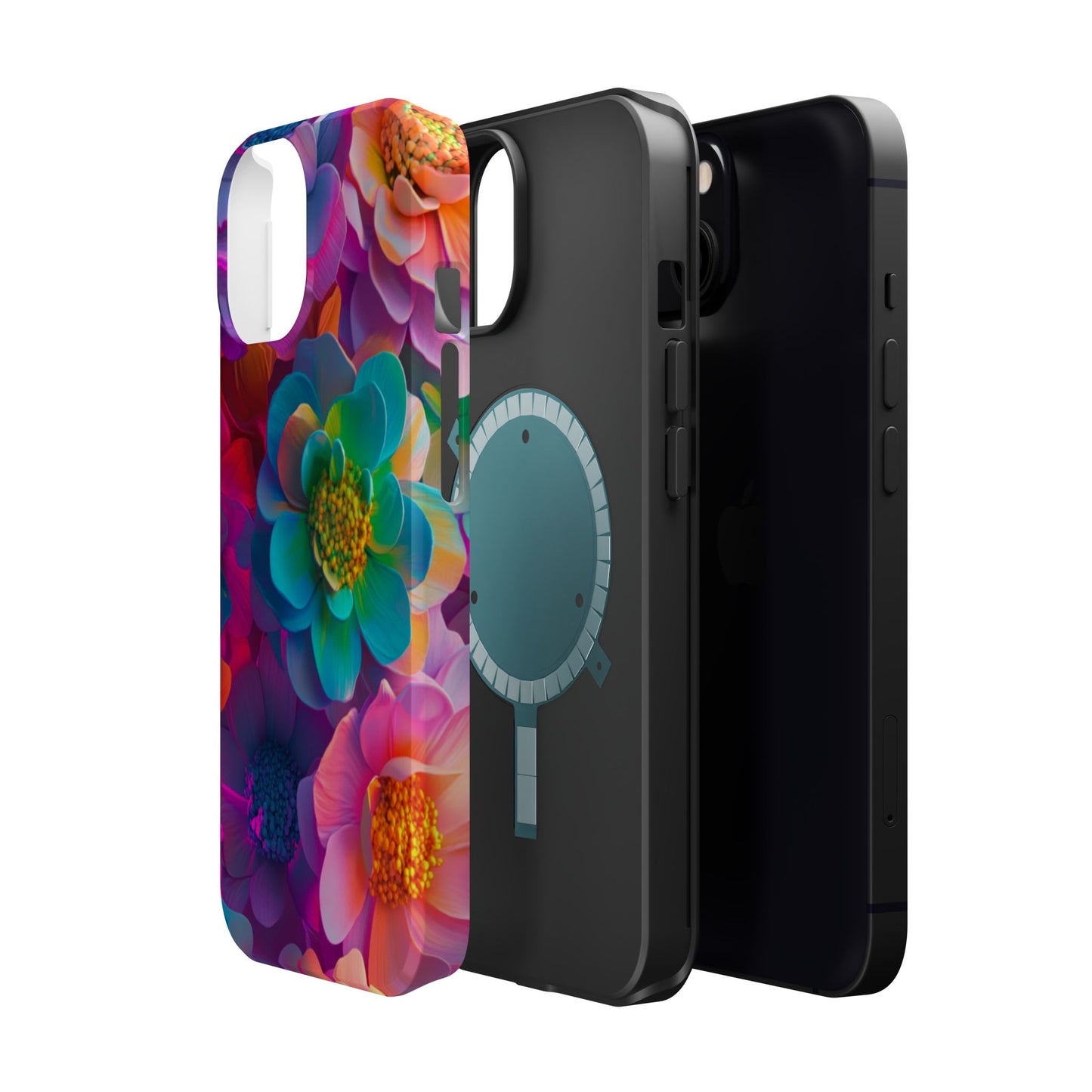 🌺 Vibrant Bloom Phone Case with 3D Neon Florals 🌺