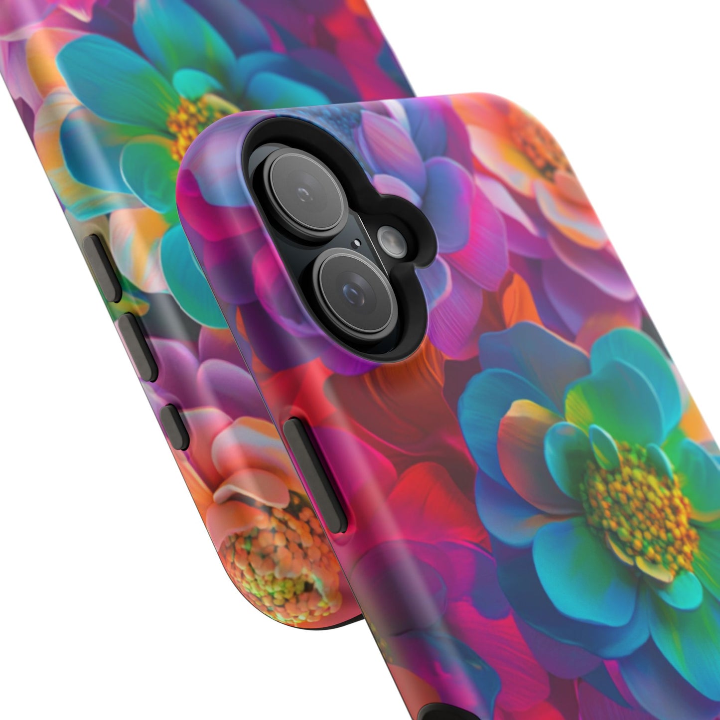 🌺 Vibrant Bloom Phone Case with 3D Neon Florals 🌺