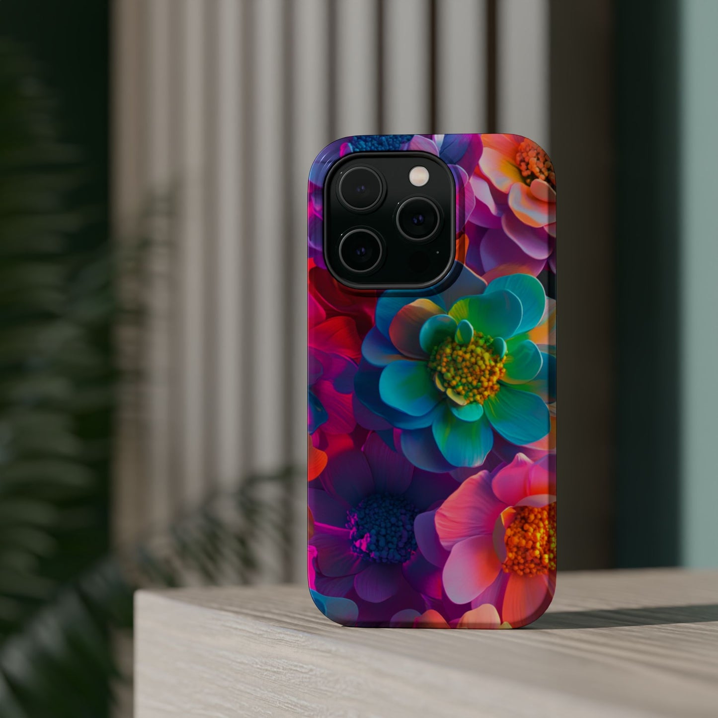 🌺 Vibrant Bloom Phone Case with 3D Neon Florals 🌺