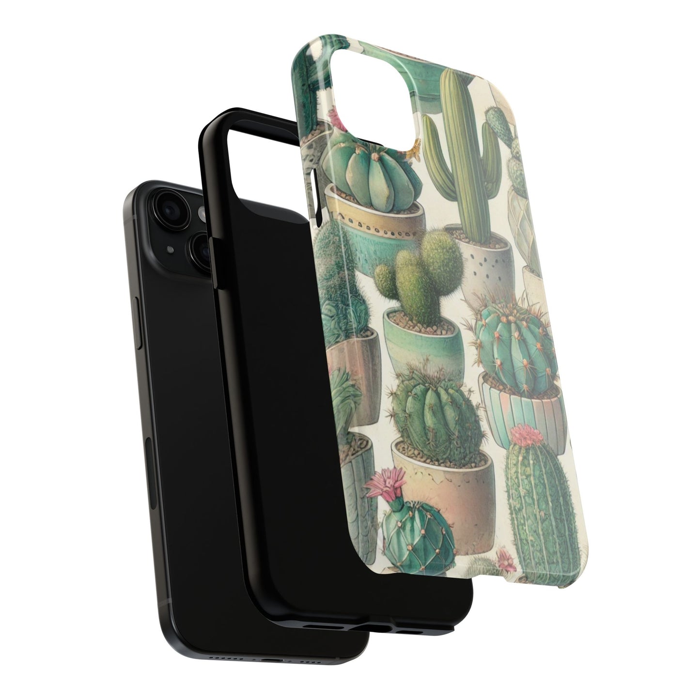 Cactus iPhone Case 🌵 Stylish Glossy Finish, Shockproof Protection for iPhone 16 to 12 Pro Max 📱