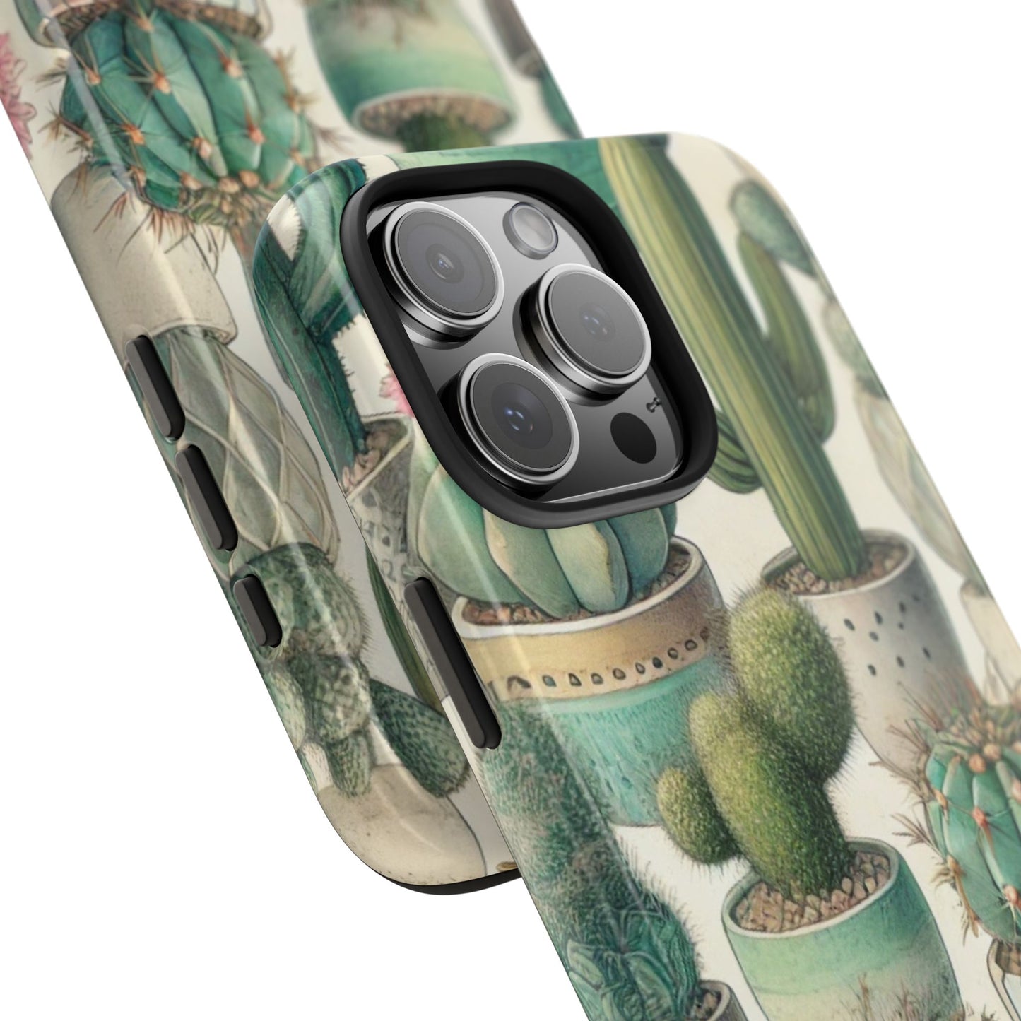 Cactus iPhone Case 🌵 Stylish Glossy Finish, Shockproof Protection for iPhone 16 to 12 Pro Max 📱