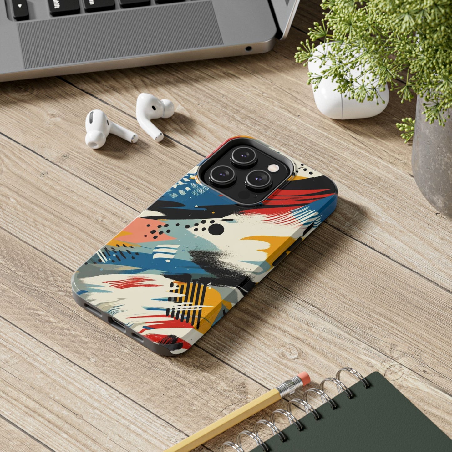 🎨 Vibrant Abstract Brushstroke Phone Case | Bold & Durable iPhone Cover 📱