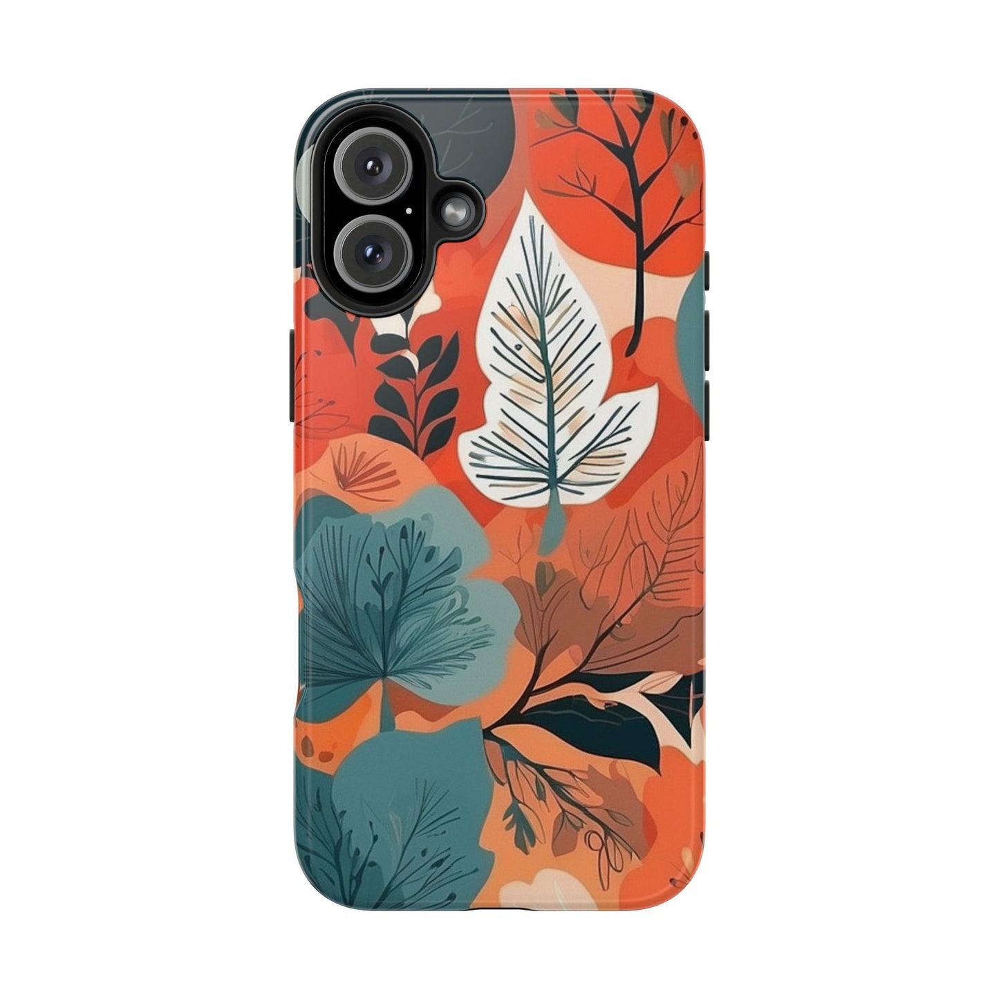 Autumn Leaf iPhone Case 🍁 | Warm Botanical Design, Shockproof Protection for iPhone 16 to 12 Pro Max 📱