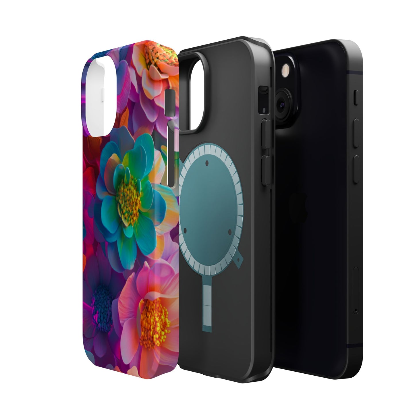 🌺 Vibrant Bloom Phone Case with 3D Neon Florals 🌺