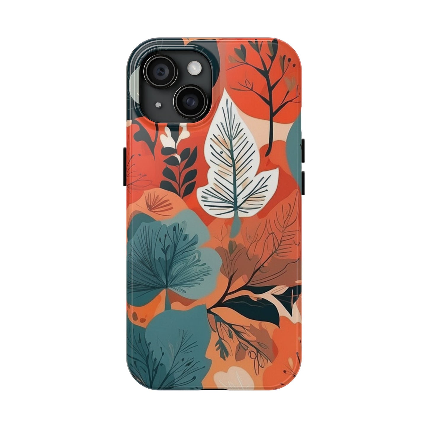 Autumn Leaf iPhone Case 🍁 | Warm Botanical Design, Shockproof Protection for iPhone 16 to 12 Pro Max 📱