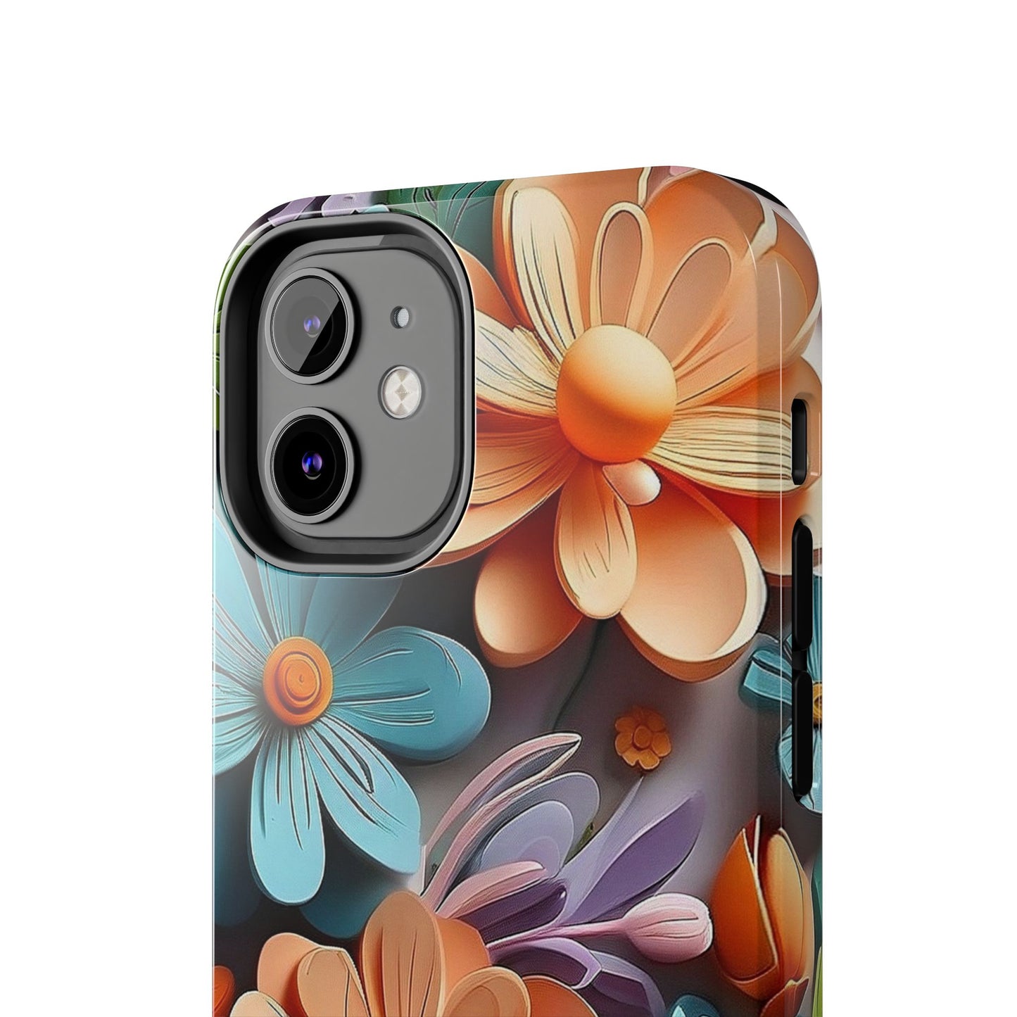 3D Floral iPhone Case 🌸 | Vibrant Layered Design, Shockproof Protection for iPhone 16 to 12 Pro Max