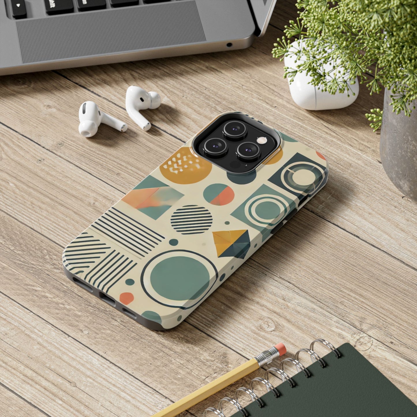 🔵 Geometric Pattern Phone Case | Stylish & Durable iPhone Cover 📱