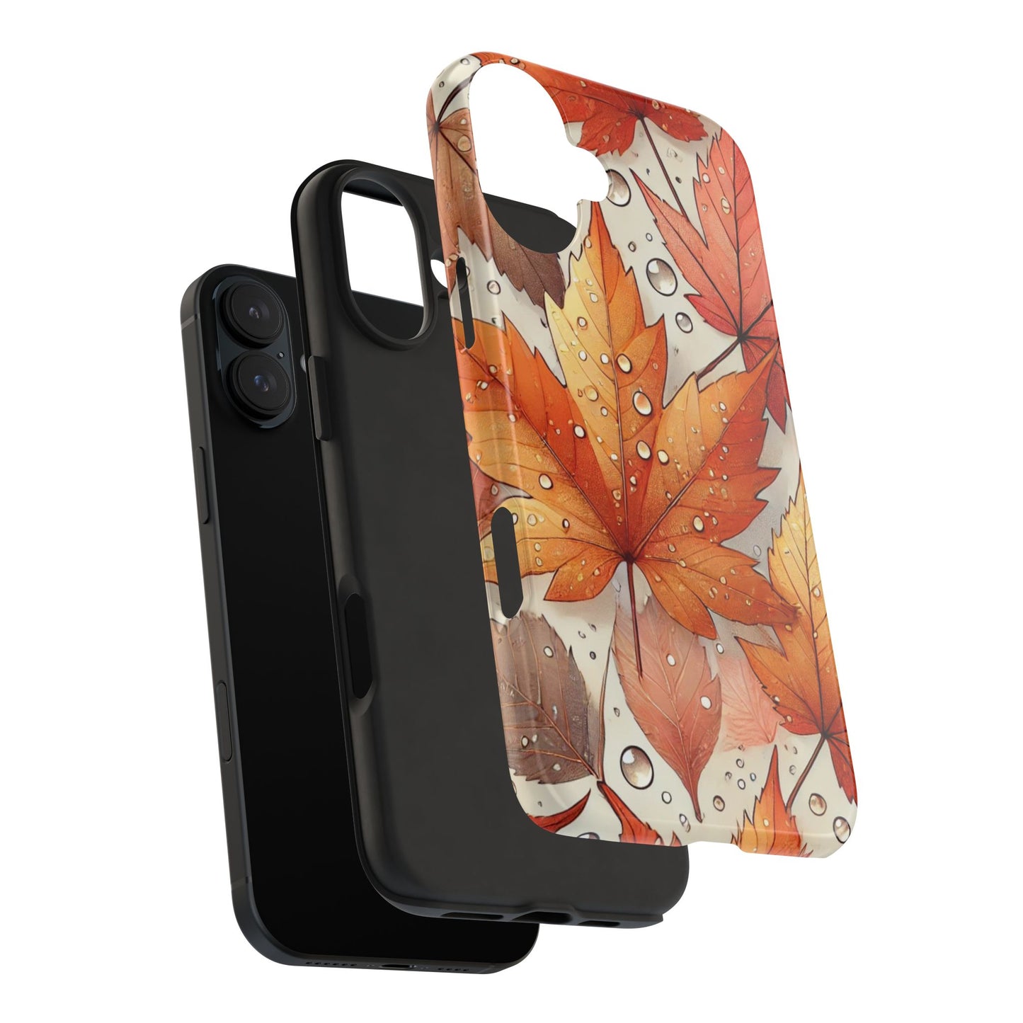 Autumn Leaves iPhone Case 🍁 | Fall-Inspired Design, Shockproof Protection for iPhone 16 to 12 Pro Max 📱