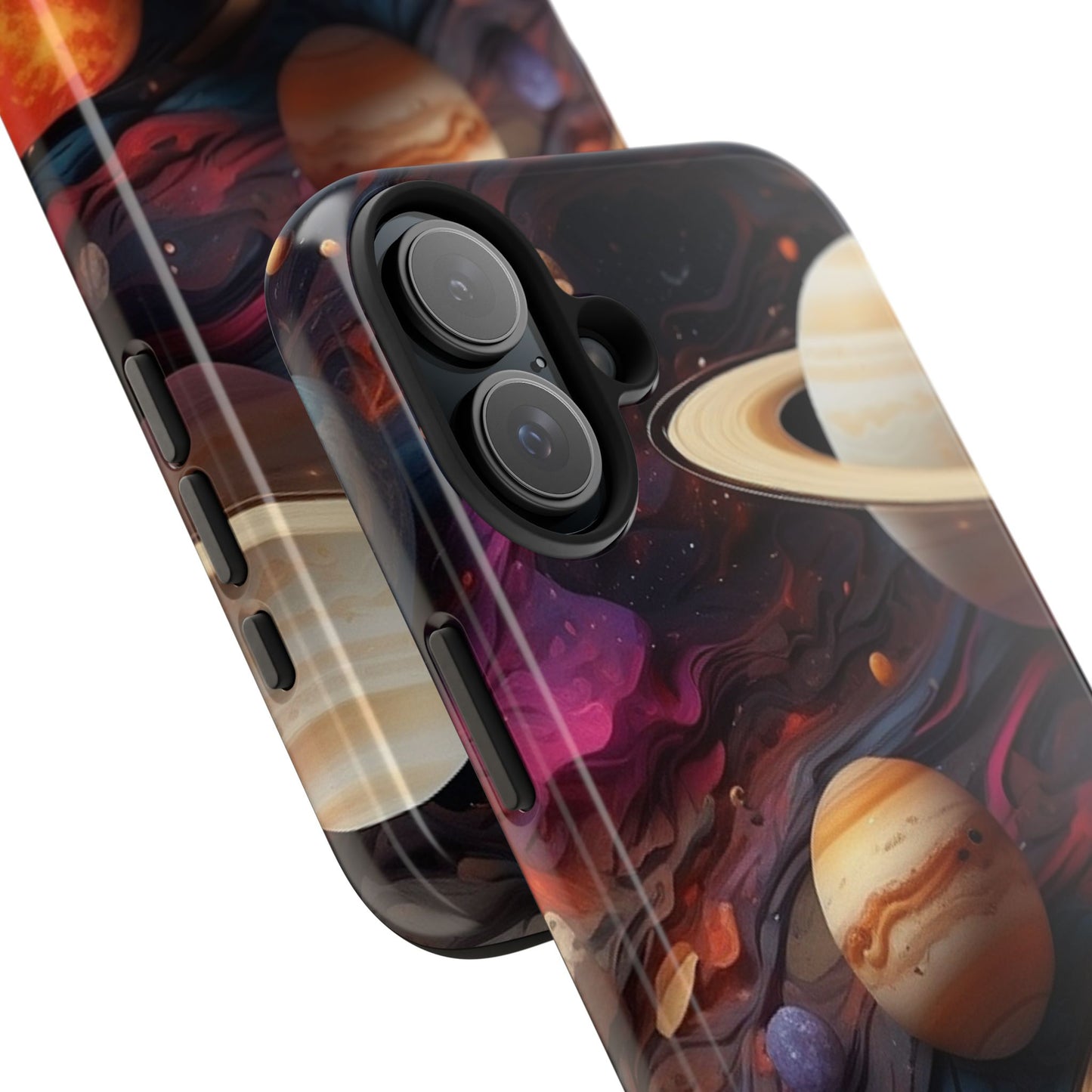 Galaxy Planet iPhone Case 🌌 | Cosmic Design, Shockproof Protection for iPhone 16 to 12 Pro Max