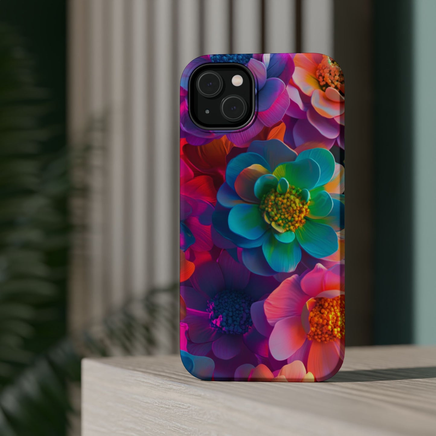 🌺 Vibrant Bloom Phone Case with 3D Neon Florals 🌺