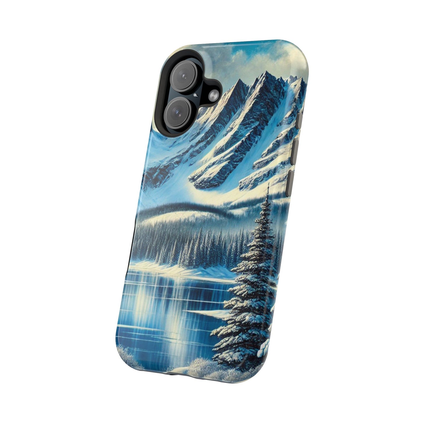 📱 Snowy Mountain Landscape Phone Case – MagSafe® Compatible 🌨️❄️