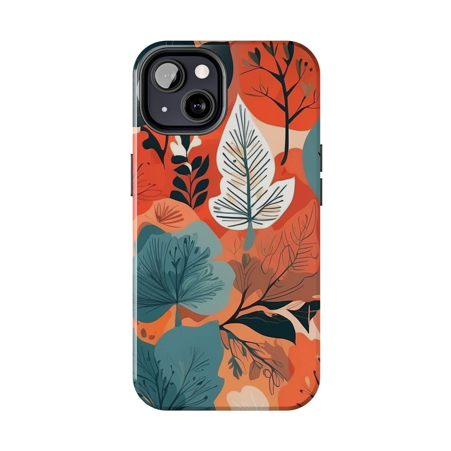 Autumn Leaf iPhone Case 🍁 | Warm Botanical Design, Shockproof Protection for iPhone 16 to 12 Pro Max 📱